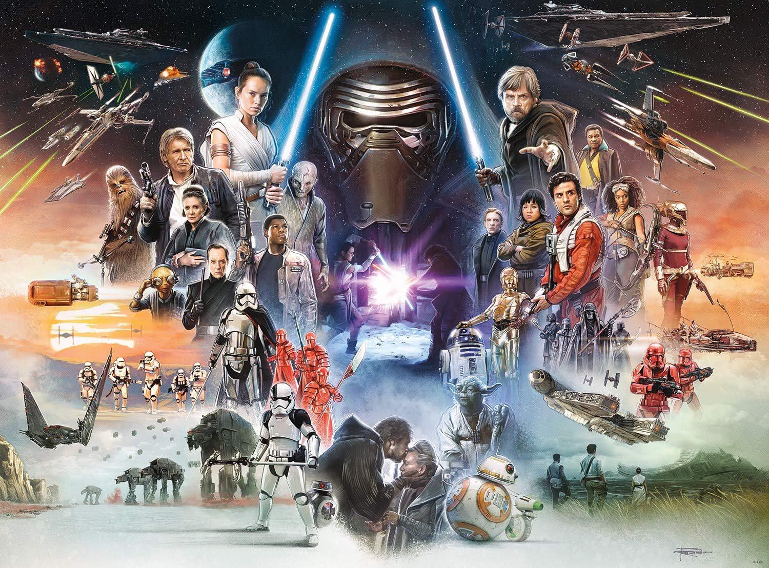 Star Wars Skywalker Movies Science Fiction Collage Star Wars Heroes Star Wars Villains Wallpaper:1500x1108