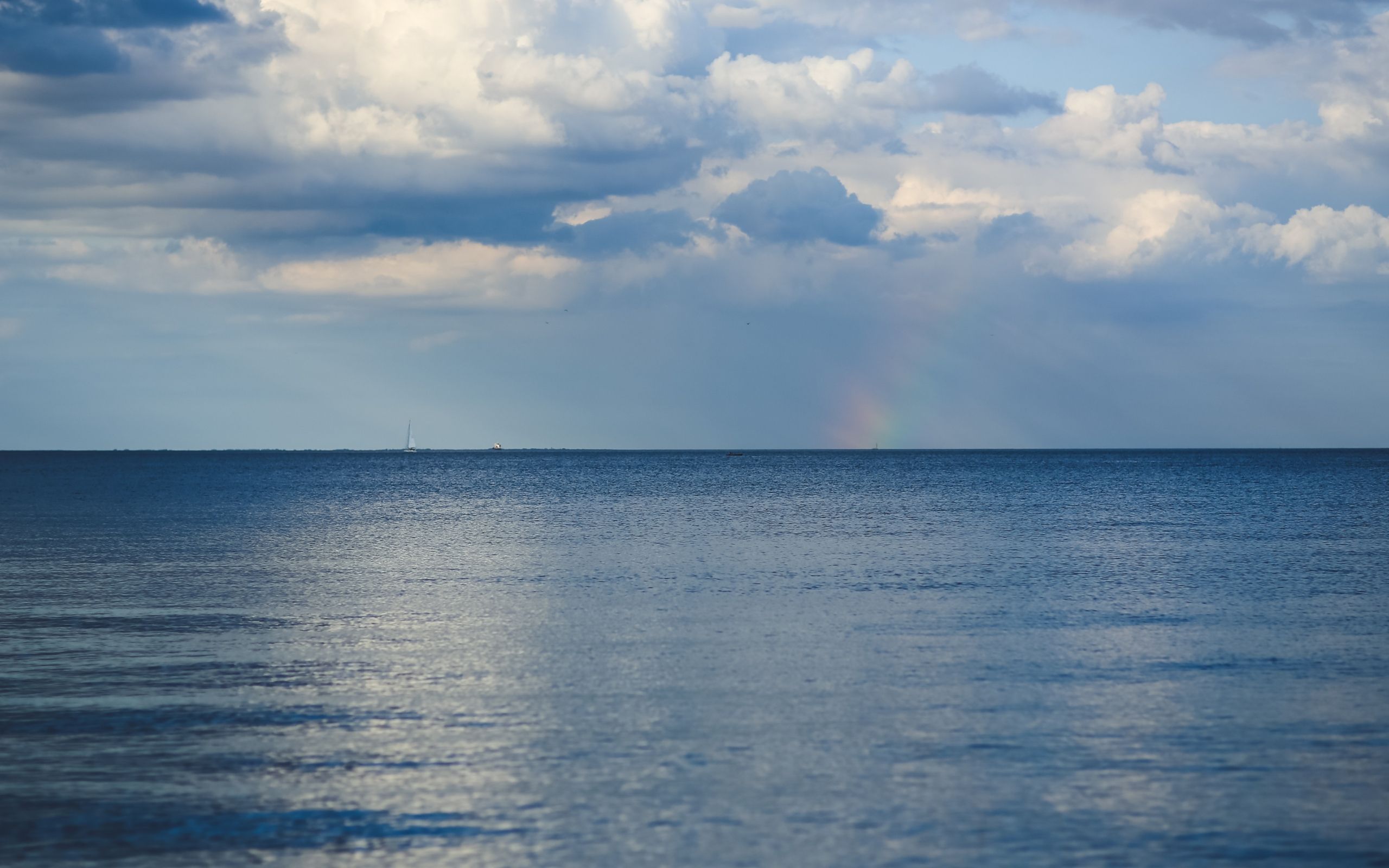 Download Baltic sea, 5k, 4k wallpaper, 8k, horizon, sky, clouds, rainbow Widescreen 4:5 wallpaper 2560x1600