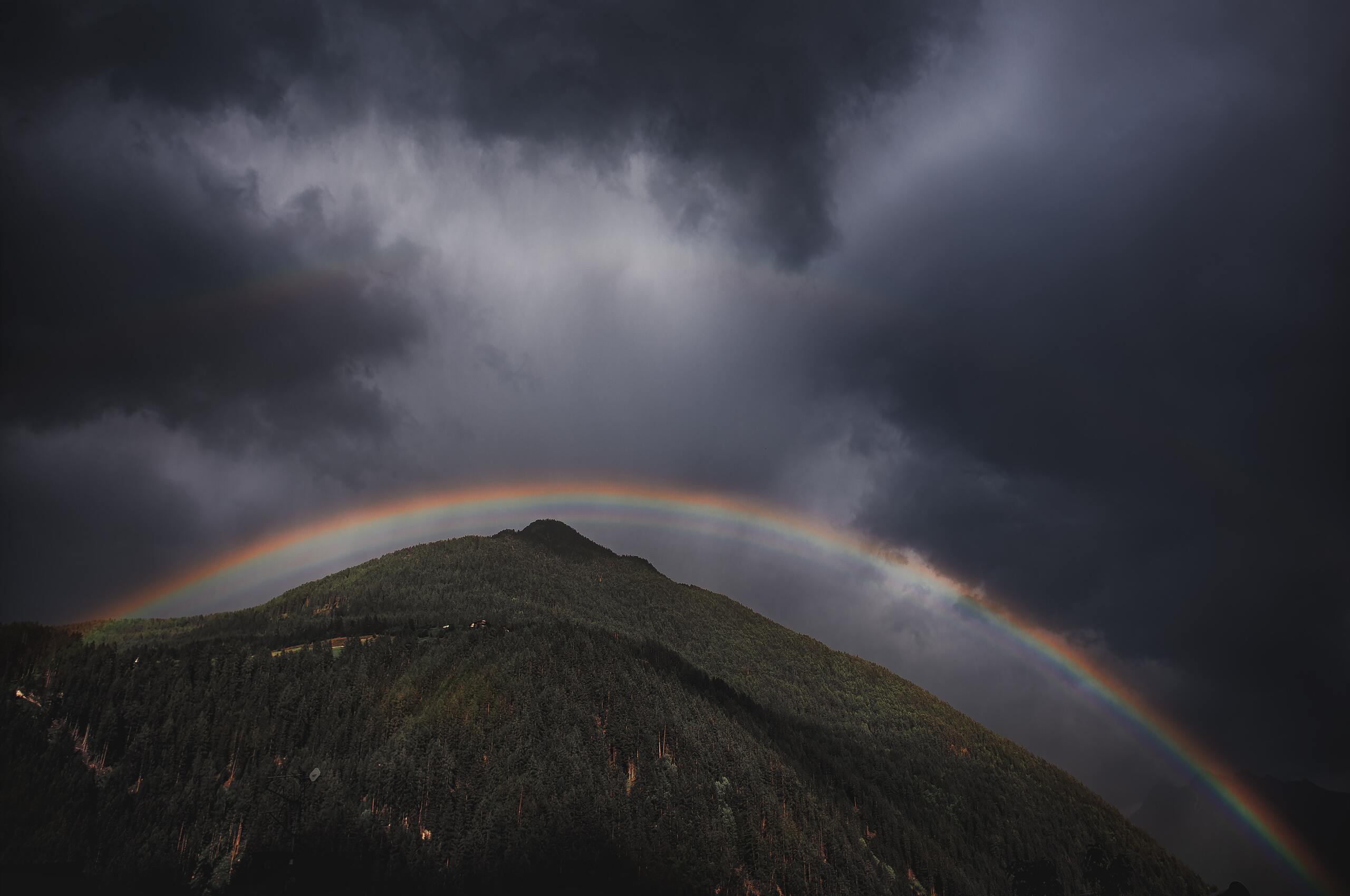 Rainbow Over Mountain Landscape Chromebook Pixel HD 4k Wallpaper, Image, Background, Photo and Picture