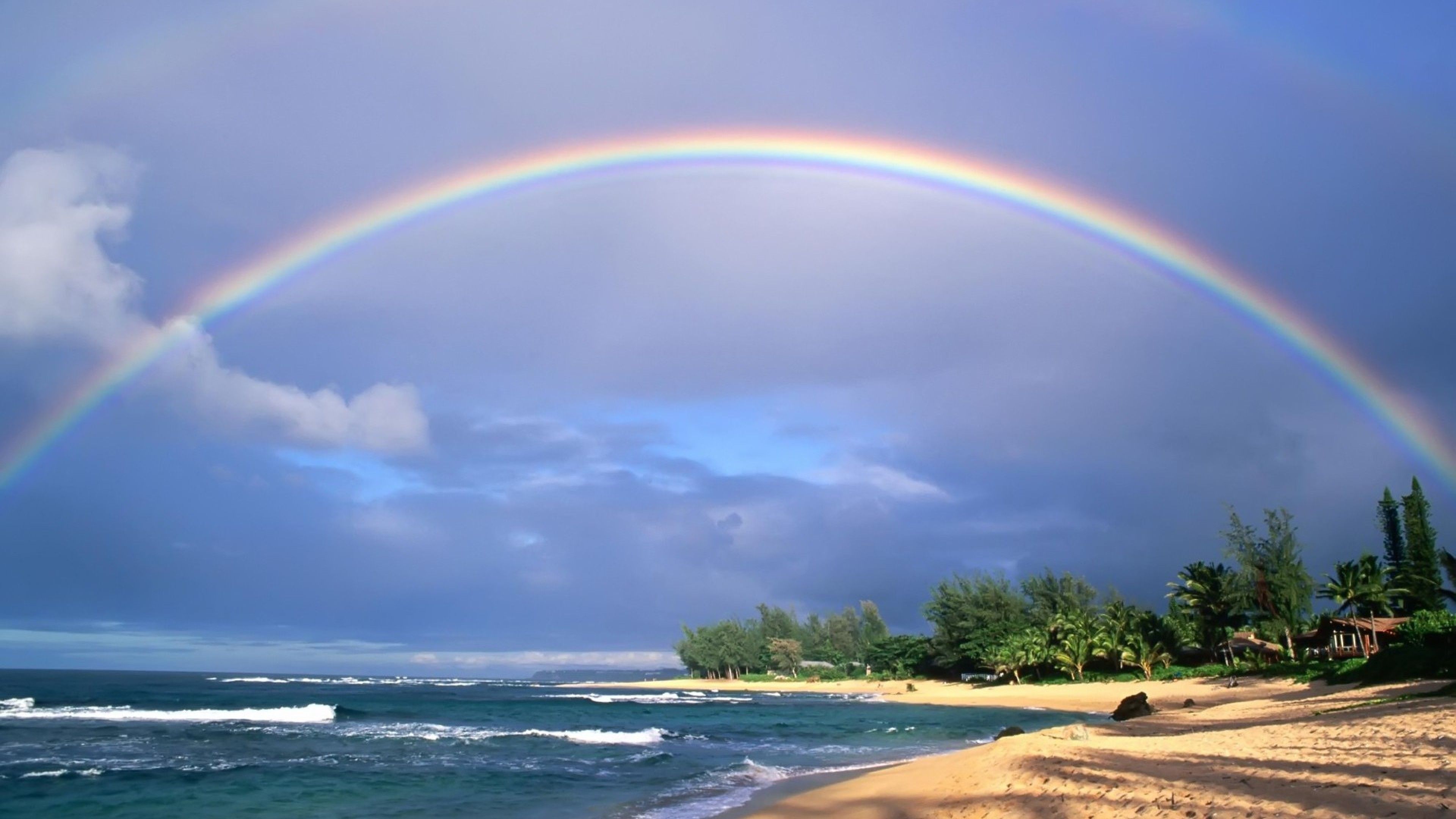 rainbow beach picture HD wallpaper