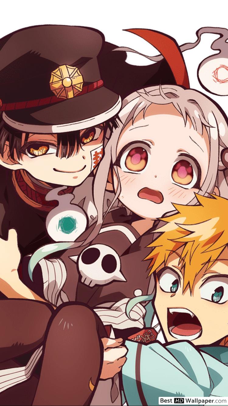Toilet Bound Hanako Kun! Kun, Nene Yashiro, Kou Minamoto & Mokke HD Wallpaper Download