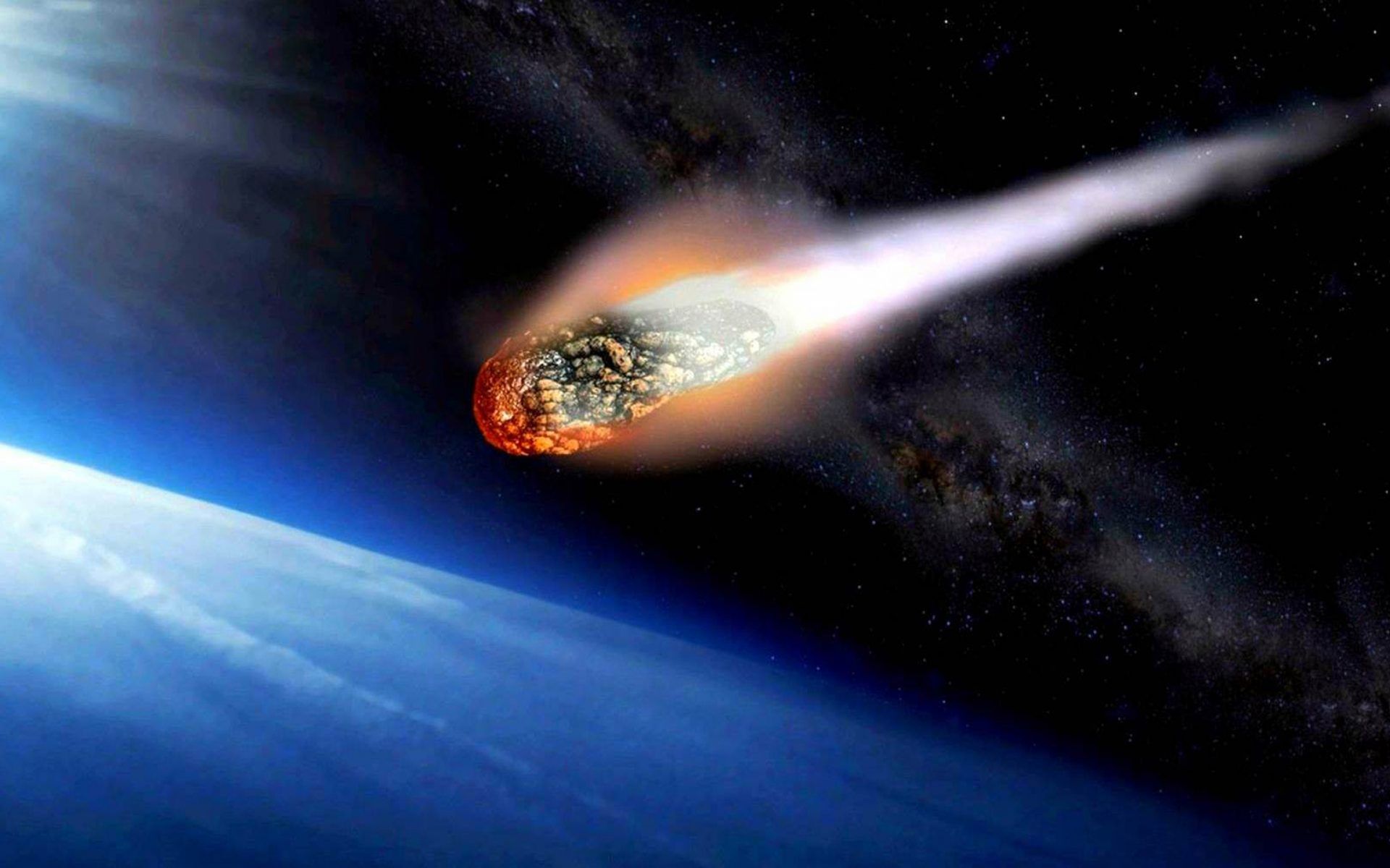 Asteroid Burn In The Earth's Atmosphere HD Wallpaper For Desktop 2560x1440, Wallpaper13.com