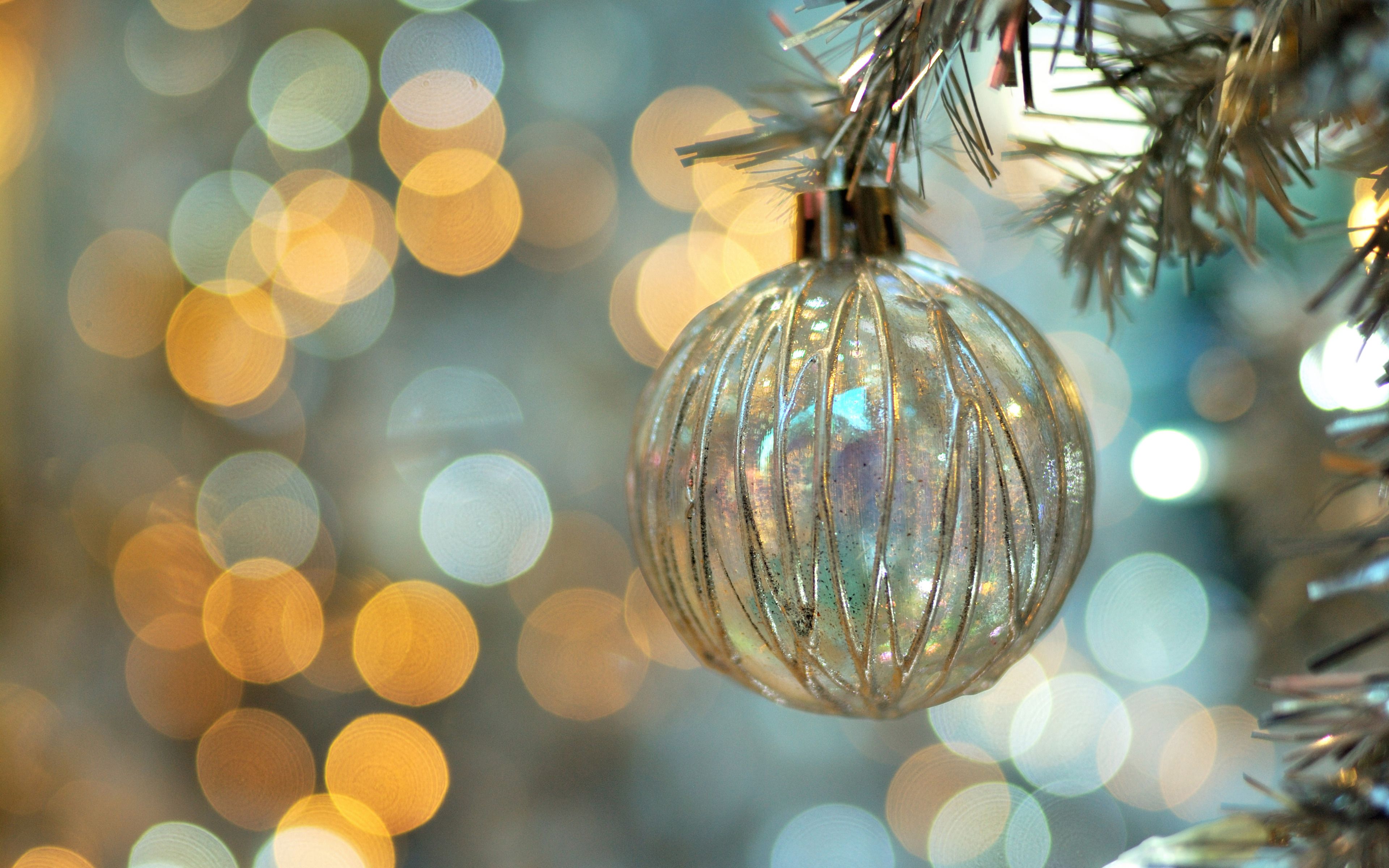 Christmas Tree, Ornament, Bokeh Wallpaper Wallpaper & Background Download
