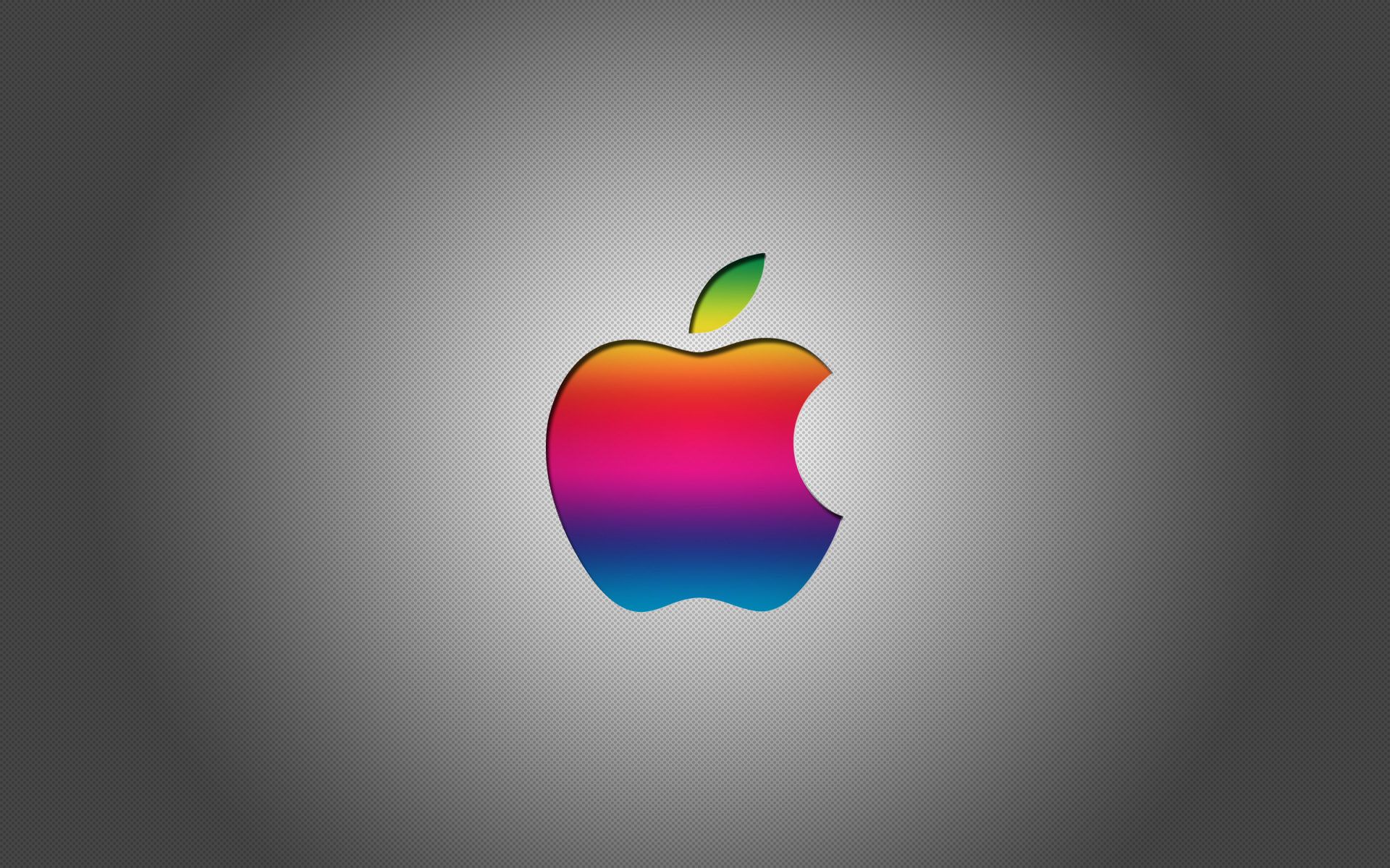 Colorful Apple Logo With Grey Background HD Wallpaper Desktop Mac. Apple background, Apple wallpaper, Apple logo wallpaper