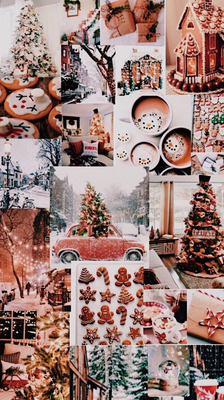 Christmas collage wallpaper