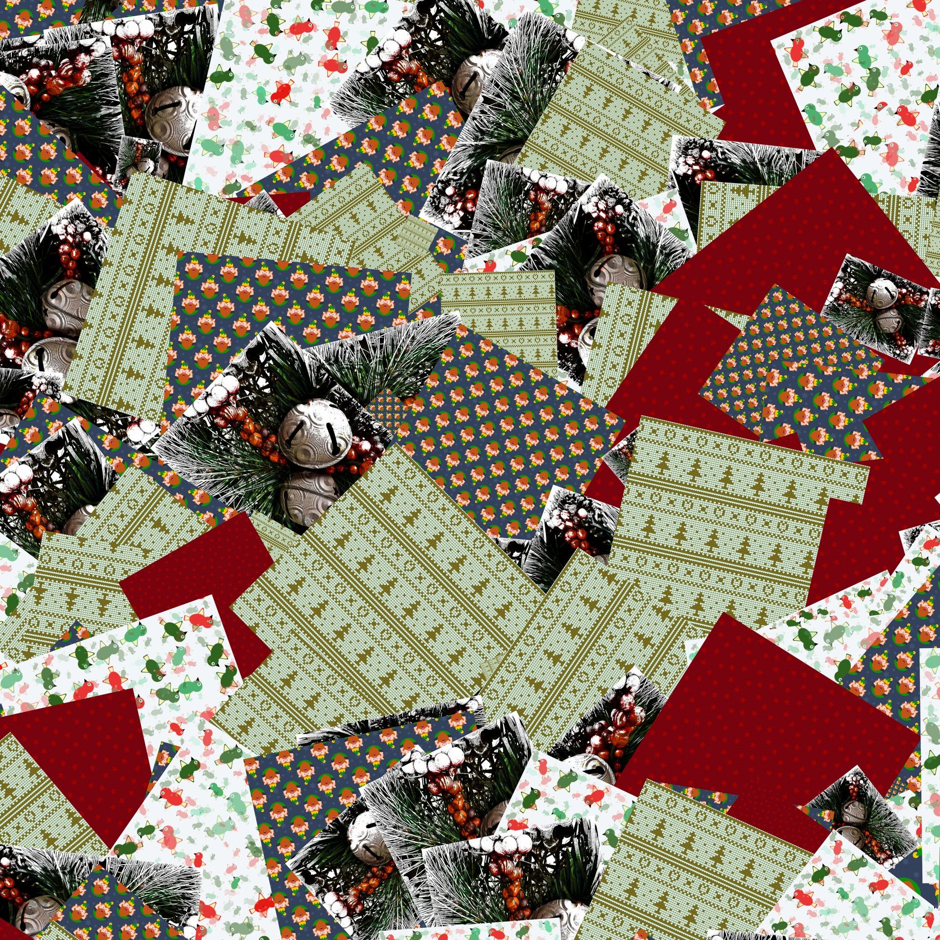 Christmas Collage Background Free Domain Picture