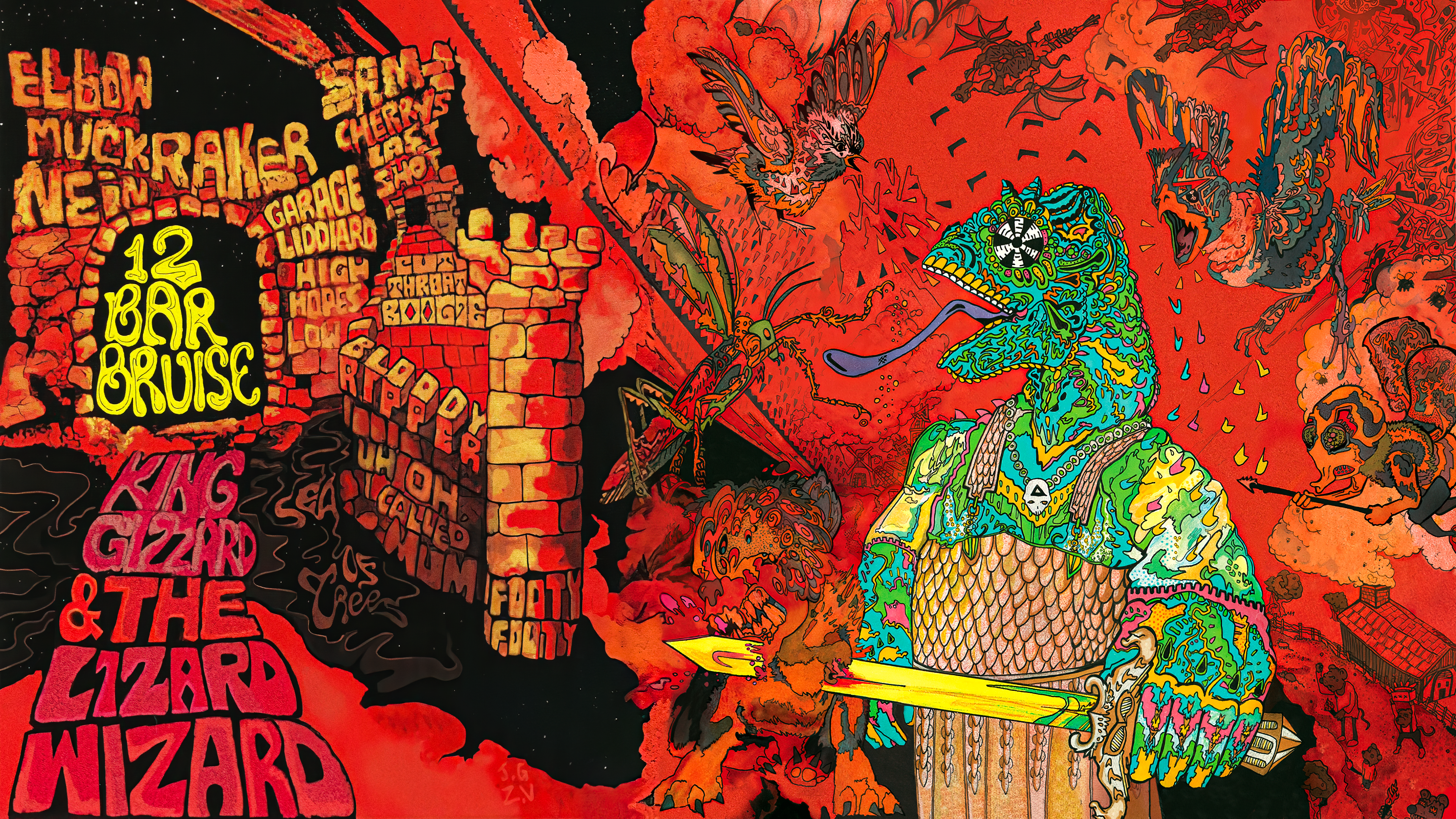 King Gizzard & The Lizard Wizard Bar Bruise (Full Gatefold) [3840x2160]