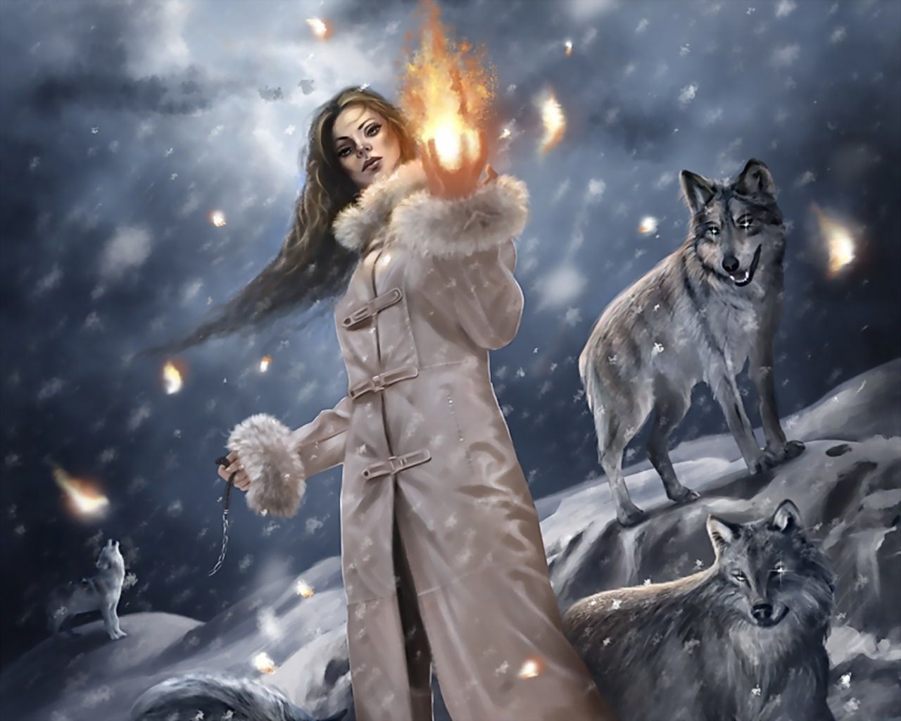 Wolf Wallpaper And Background Image Art Winter Witch Wallpaper & Background Download