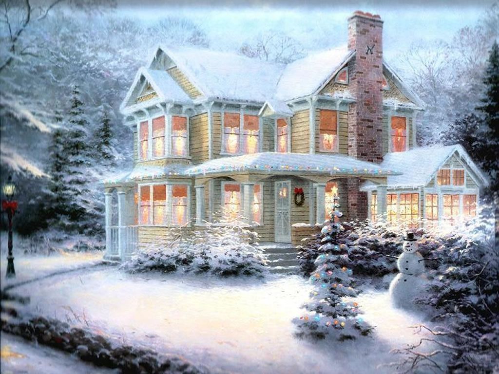 Winter Christmas paintings