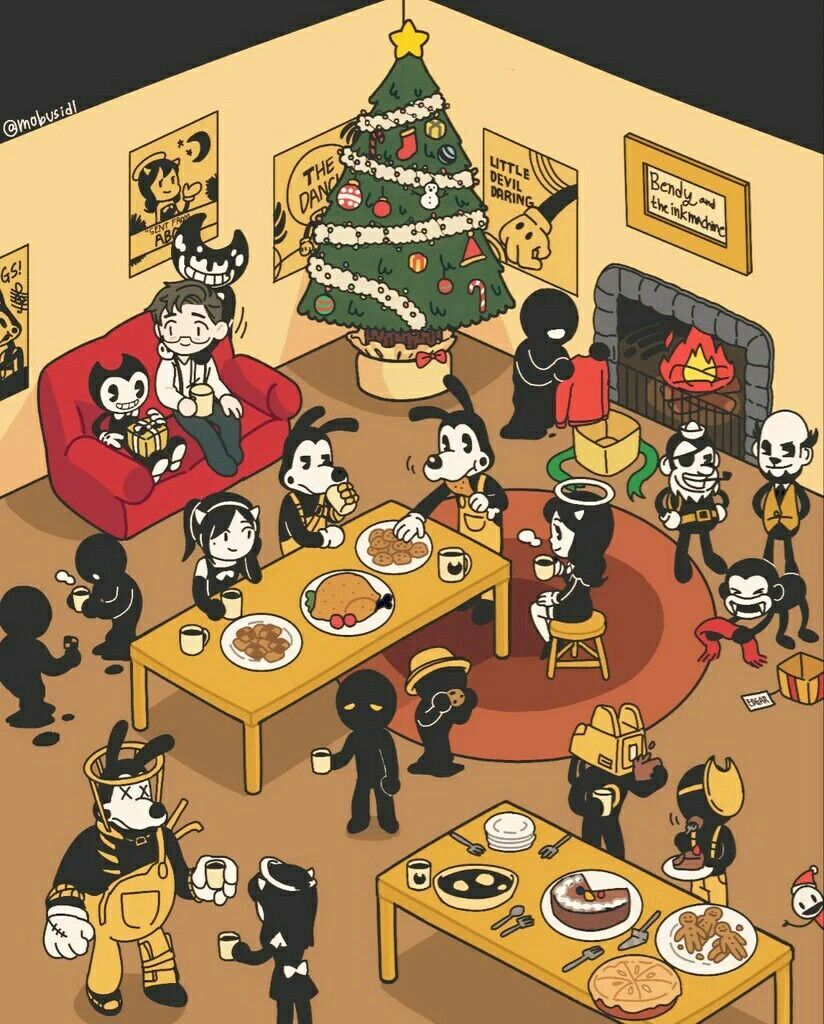 A Black And White Christmas. Bendy and the ink machine, Anime, Alice angel