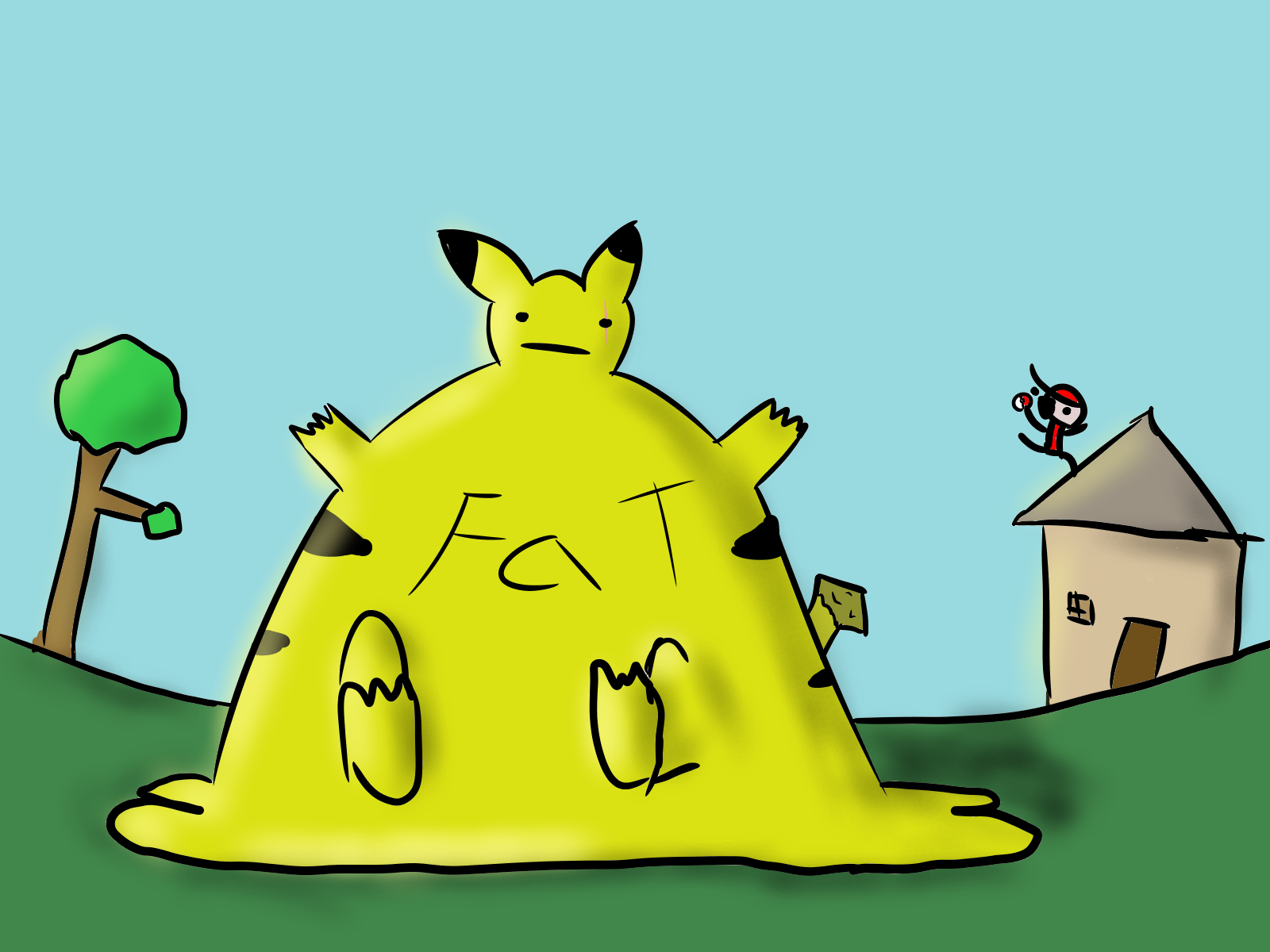 A fat pikachu by Rusker on Newgrounds