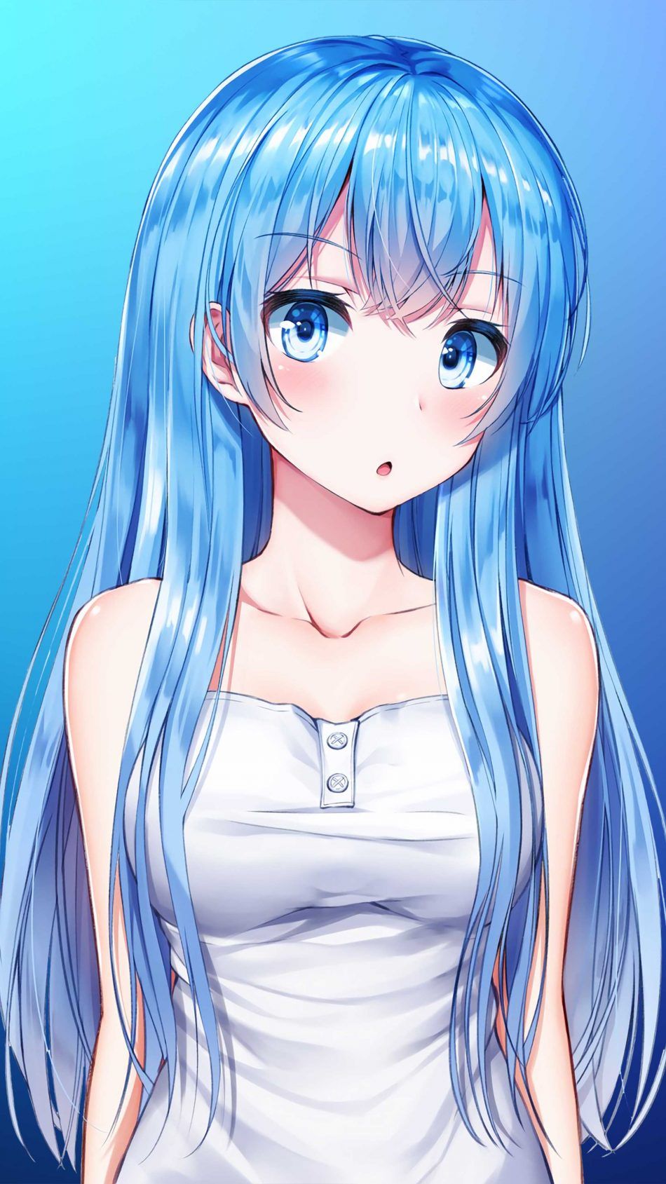 Anime Girl Blue Hair Blue Eye 4k Ultra HD Mobile Wallpaper Anime Girl Cute Wallpaper & Background Download