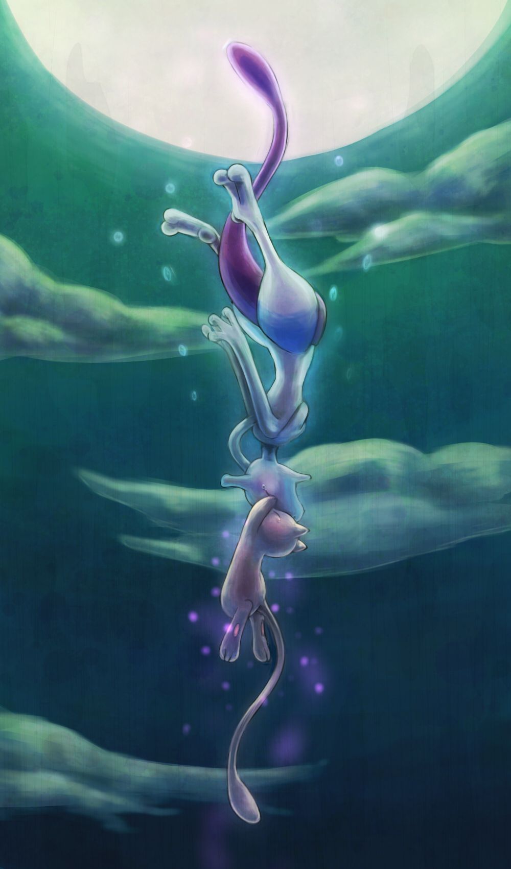 Pokemon Wallpaper Mewtwo And Mew