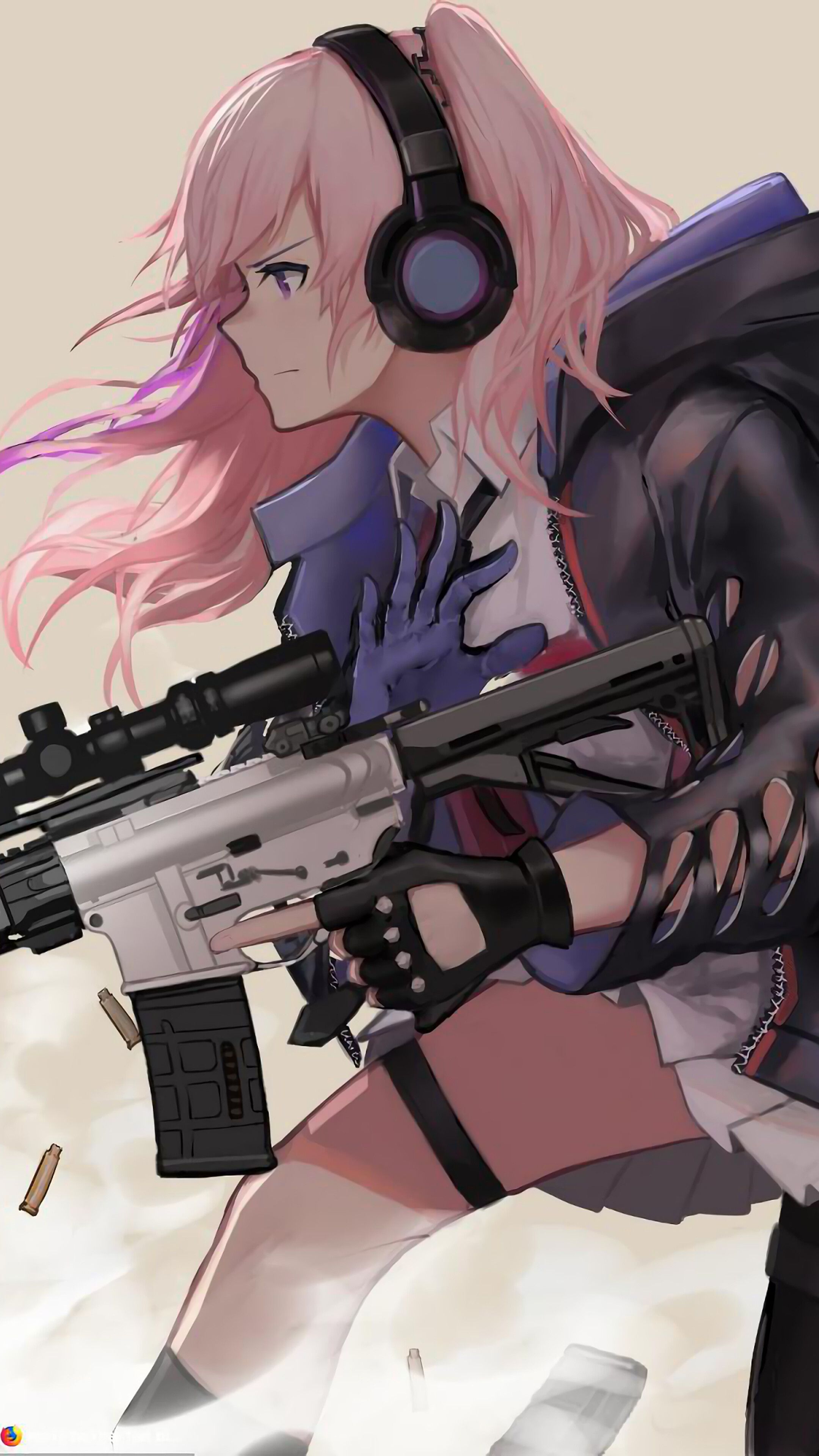 Anime, Girls Frontline, Guns, Sniper, Rifle, 4K phone HD Wallpaper, Image, Background, Photo and Picture