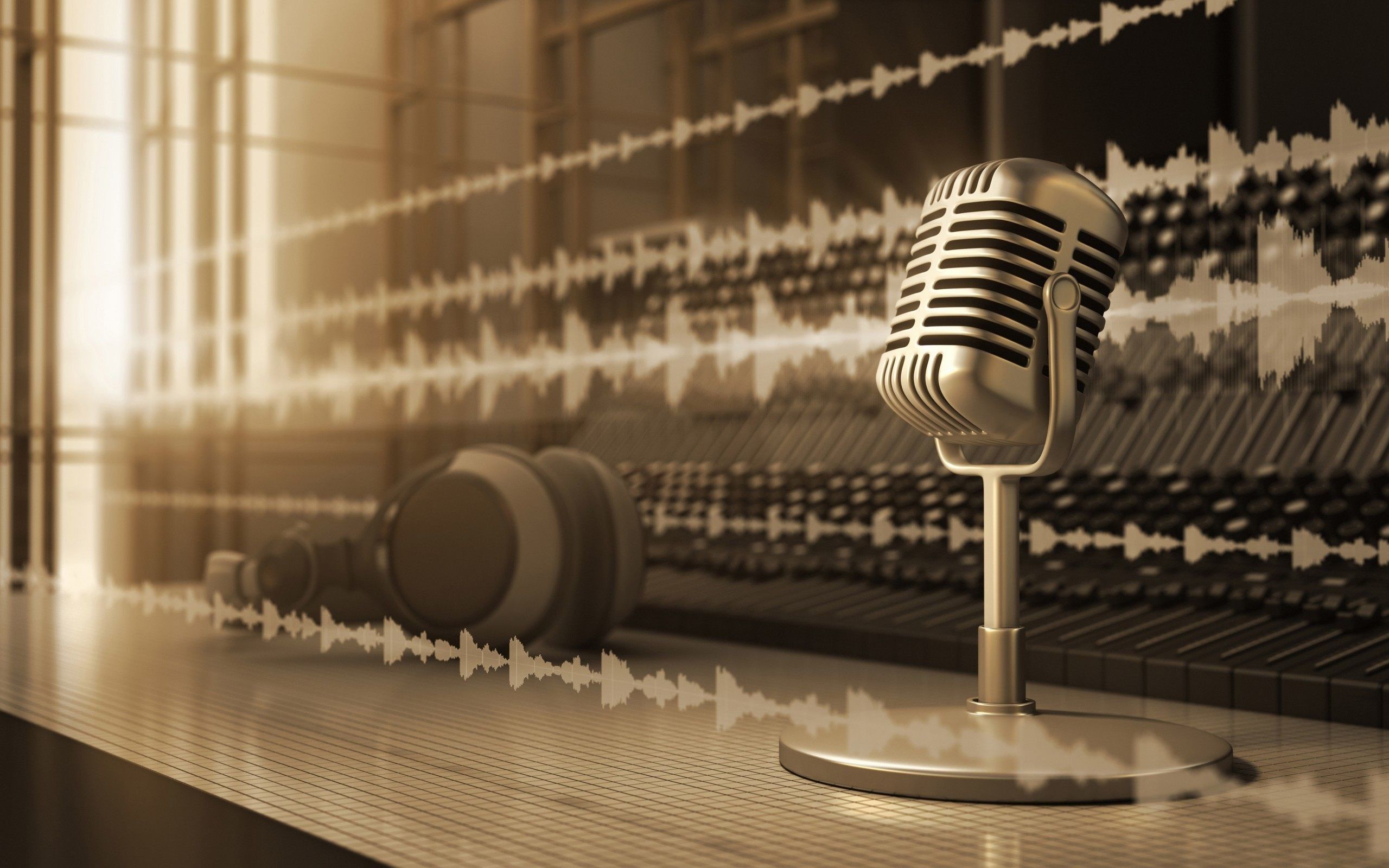 Vintage Microphone Wallpaper