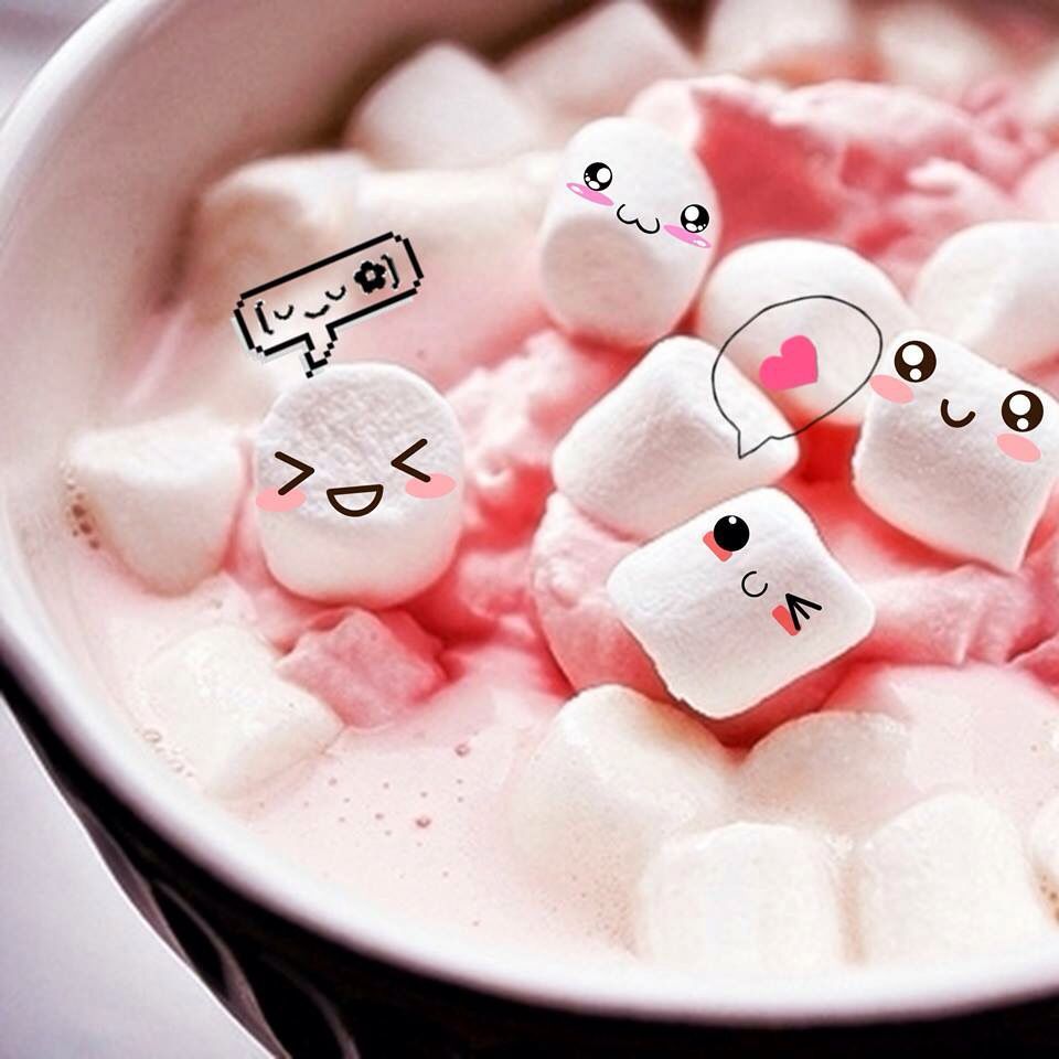 Marshmallow. Cute marshmallows, Kawaii sweets, Kawaii food