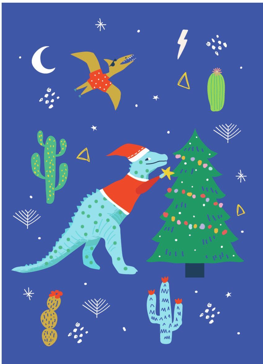 Christmas Dinosaur Wallpapers - Wallpaper Cave
