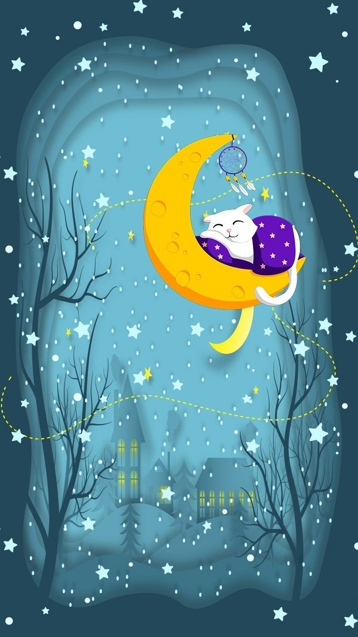 Good night kitty. Hello kitty wallpaper, Wallpaper, Kitty wallpaper