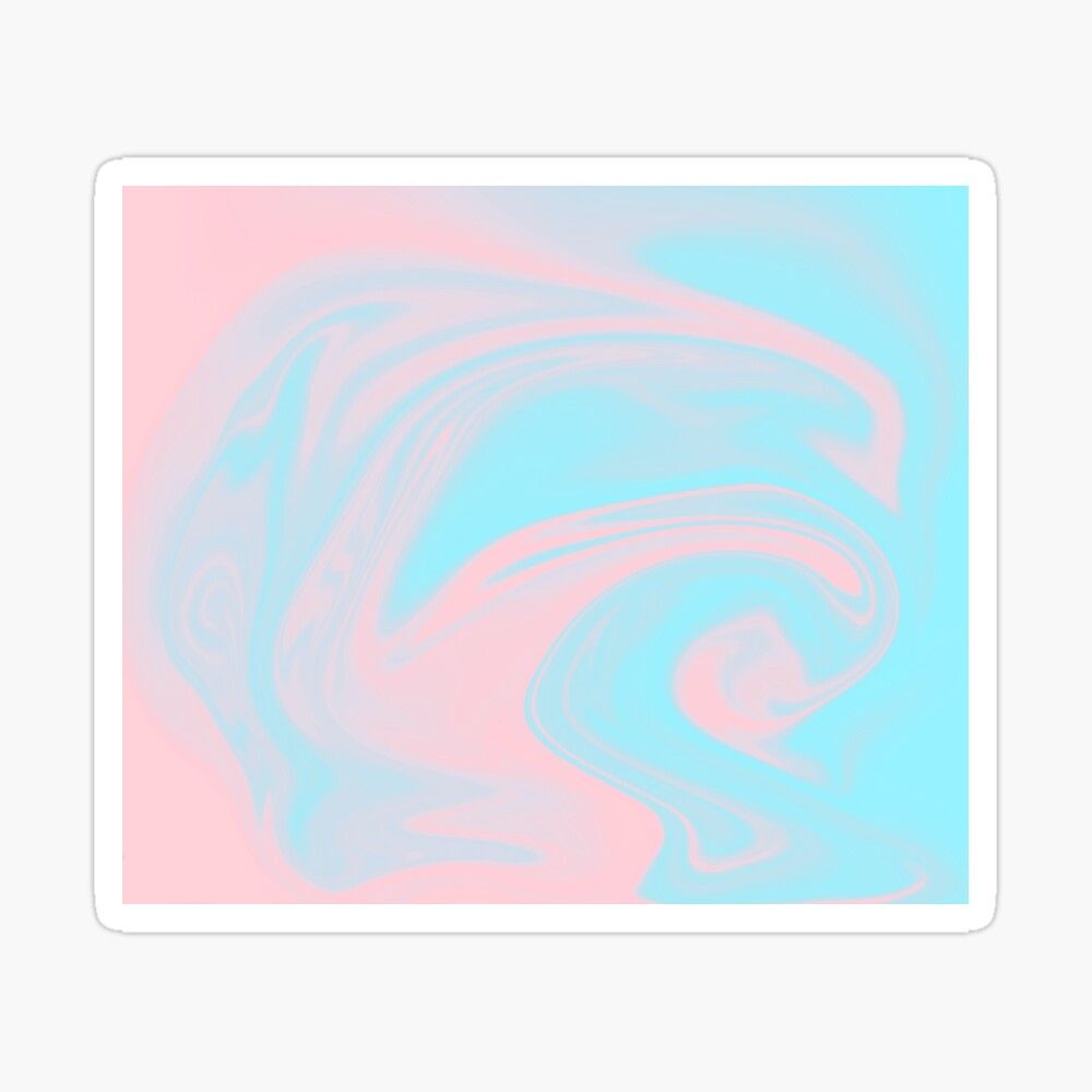 BUBBLE POP Holographic Minimalist Pastel Pink & Blue Background Framed Art Print