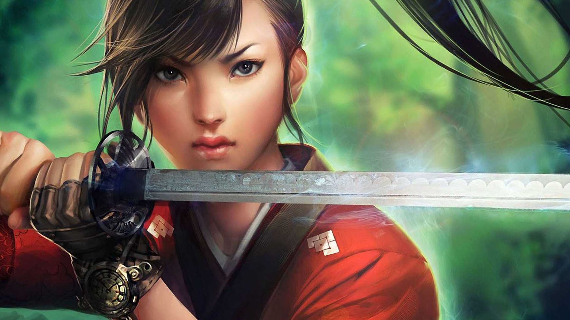 Samurai Girl Anime HD Wallpaper