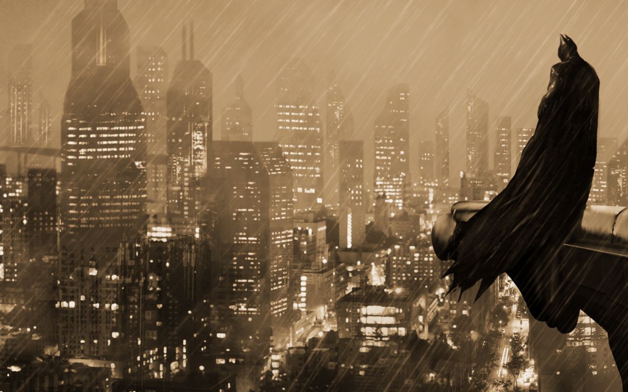 Desktop Wallpaper Batman, The Guardian Of Gotham City, Night, HD Image, Picture, Background, Ri2xn7