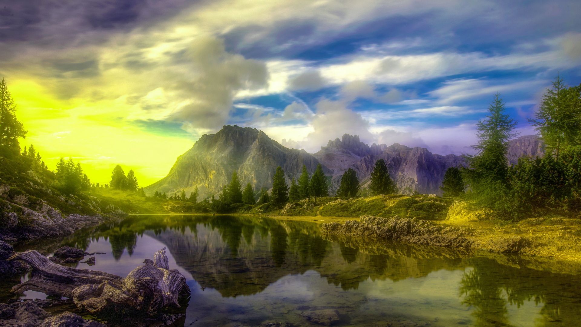 Lake Dolomites Trees Alps 5k Laptop Full HD 1080P HD 4k Wallpaper, Image, Background, Photo and Picture