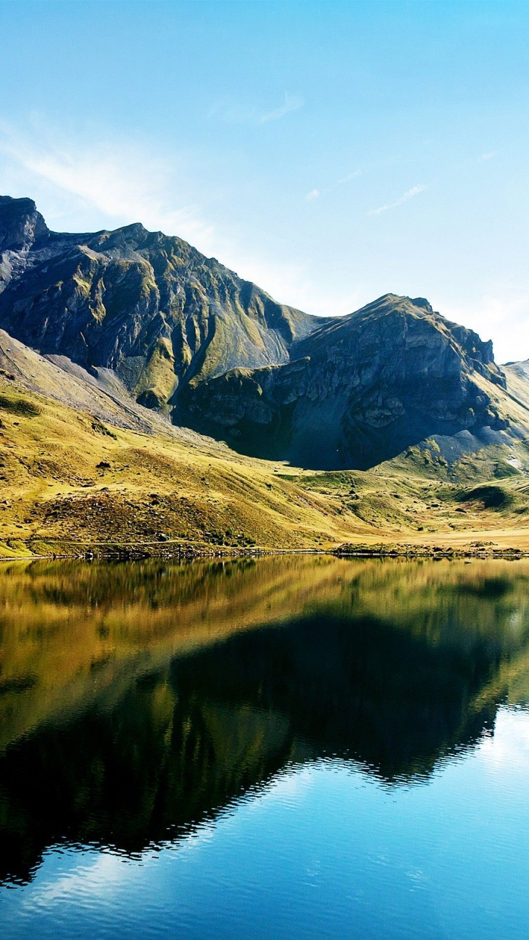 Lake in Swiss alps wallpaper iPhone 6 Plus