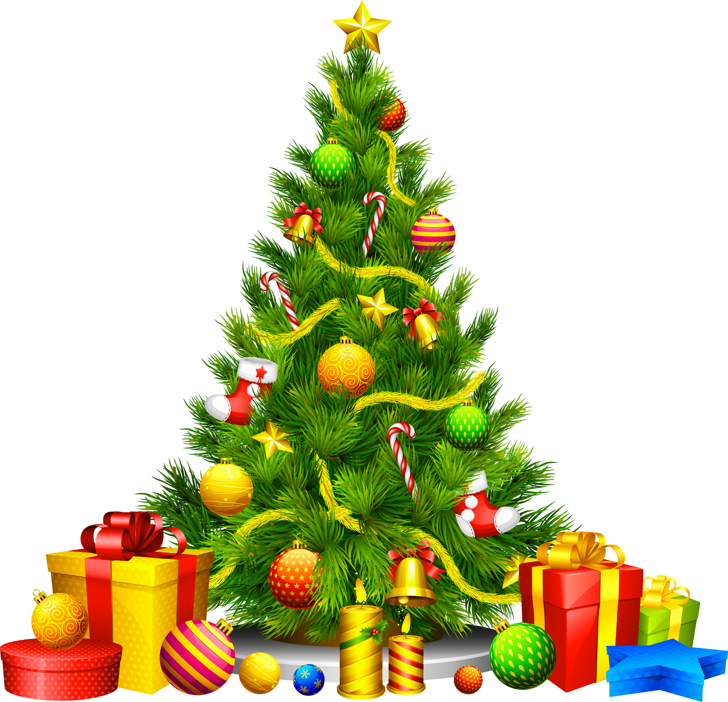 Large Transparent Christmas Tree With Presents Clipart Quality Image And Transparent PNG Free Clipart