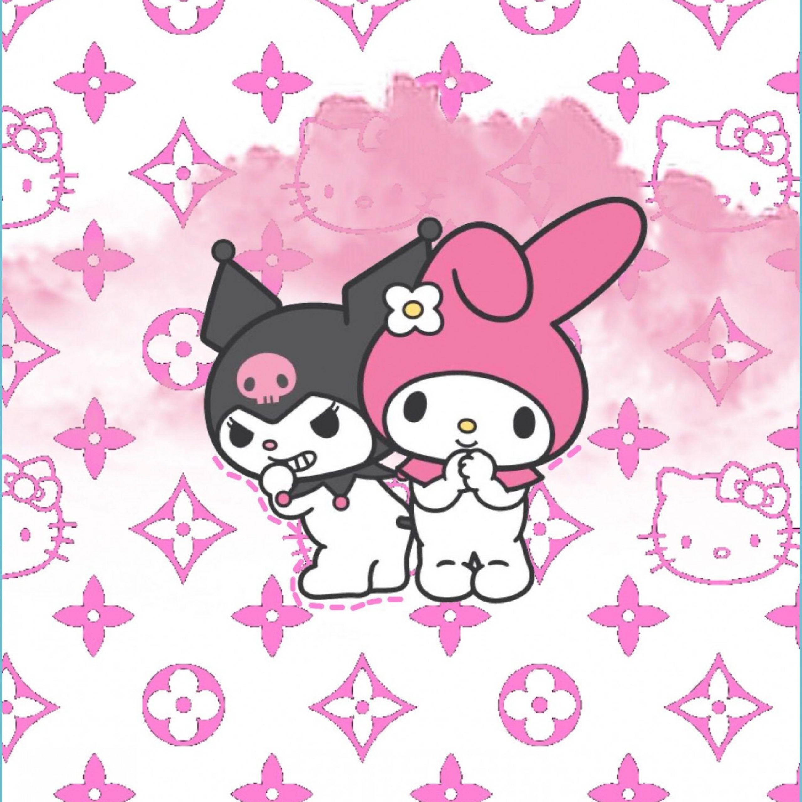 Hello kitty x louis Vuitton wallpaper in 2023