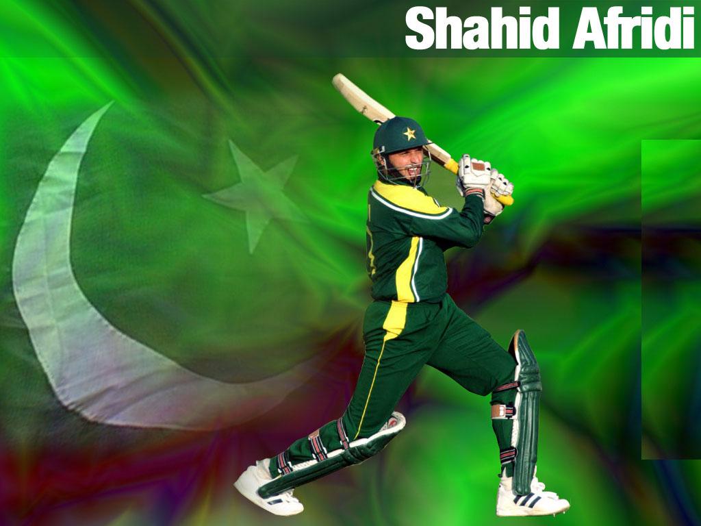 Shahid Afridi Best Wallpaper Sports Wallpaper Cricket Shahid Afridi Team Flag