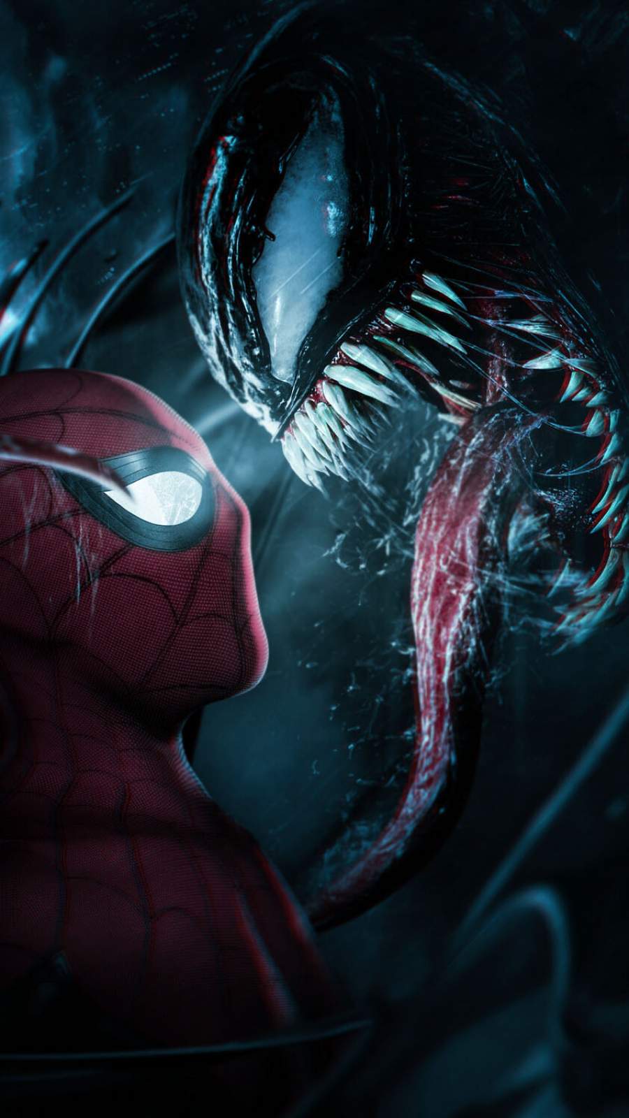 Spiderman iPhone Mobile Wallpaper Image And Venom Fan Art