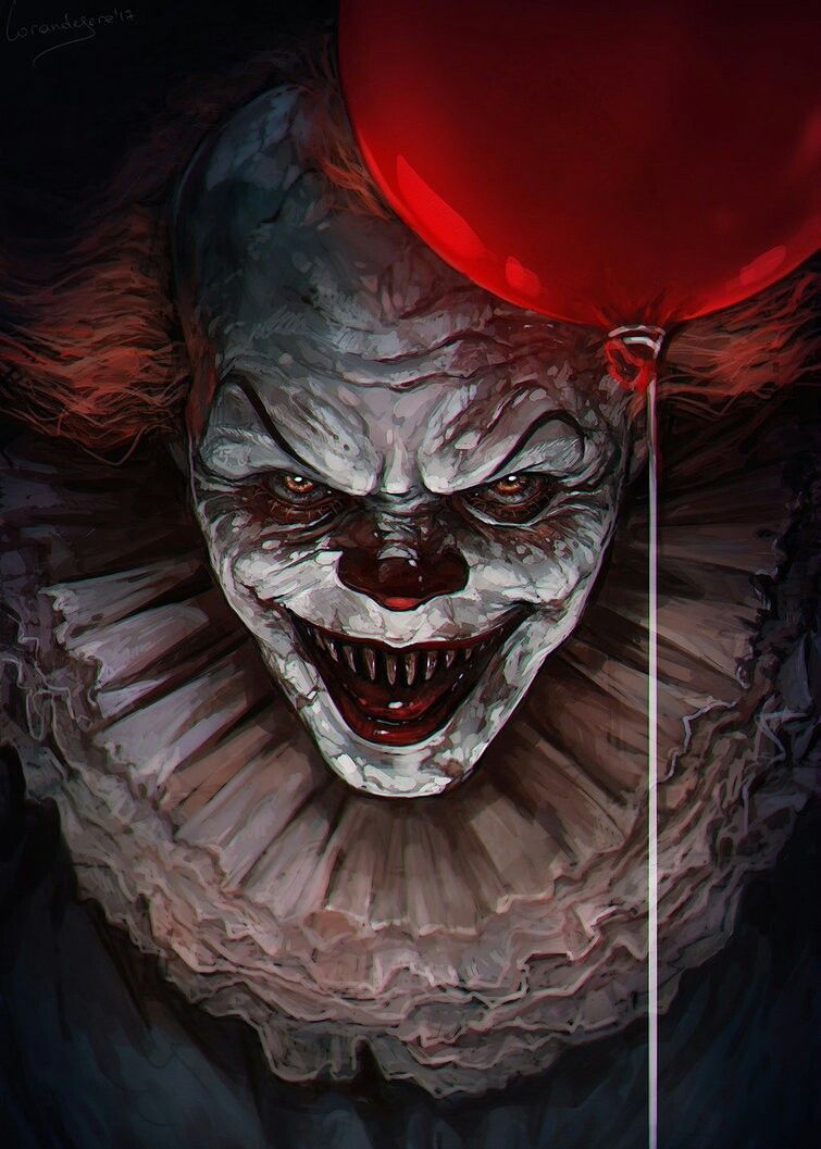 Pennywise is an ancient being that awakens every 30 years ravenous! To get near young children he dresses as a clown giving out bal. Horror Movie Art. Scary clowns, Scary
