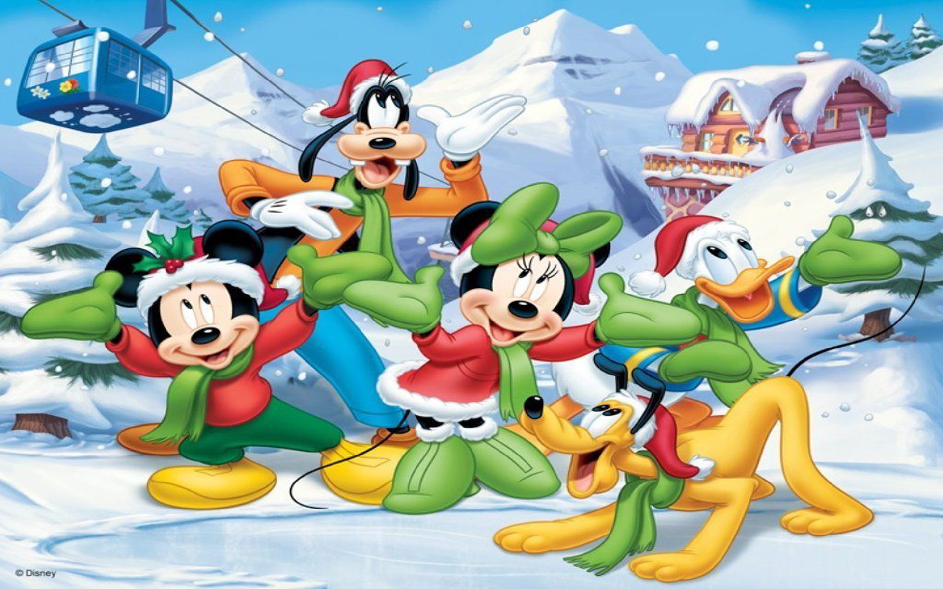 Mickey Mouse And Friends Christmas Winter Trefl Puzzla Fluffy Snow 30 Pcs HD Wallpaper 1920x1200, Wallpaper13.com