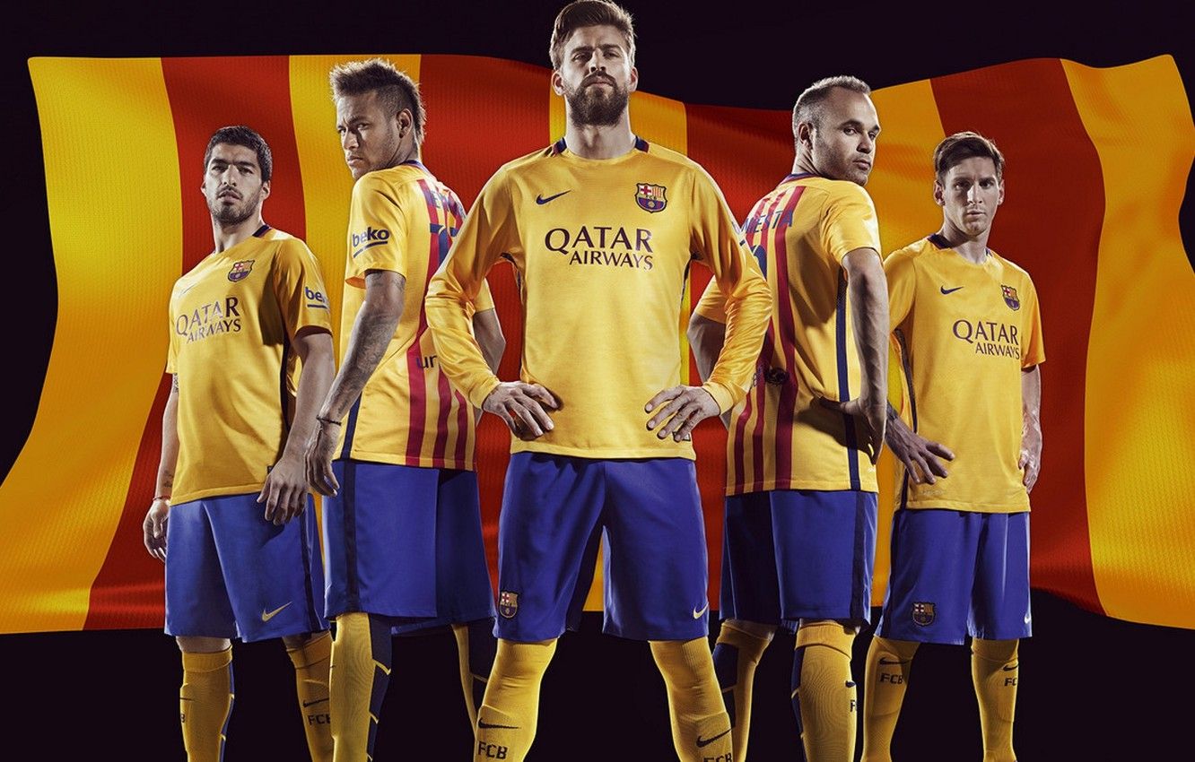 Wallpaper Barcelona, Barcelona, Andres Iniesta, Neymar, Luis Suarez, Gerard Pique, Leo Messi image for desktop, section спорт