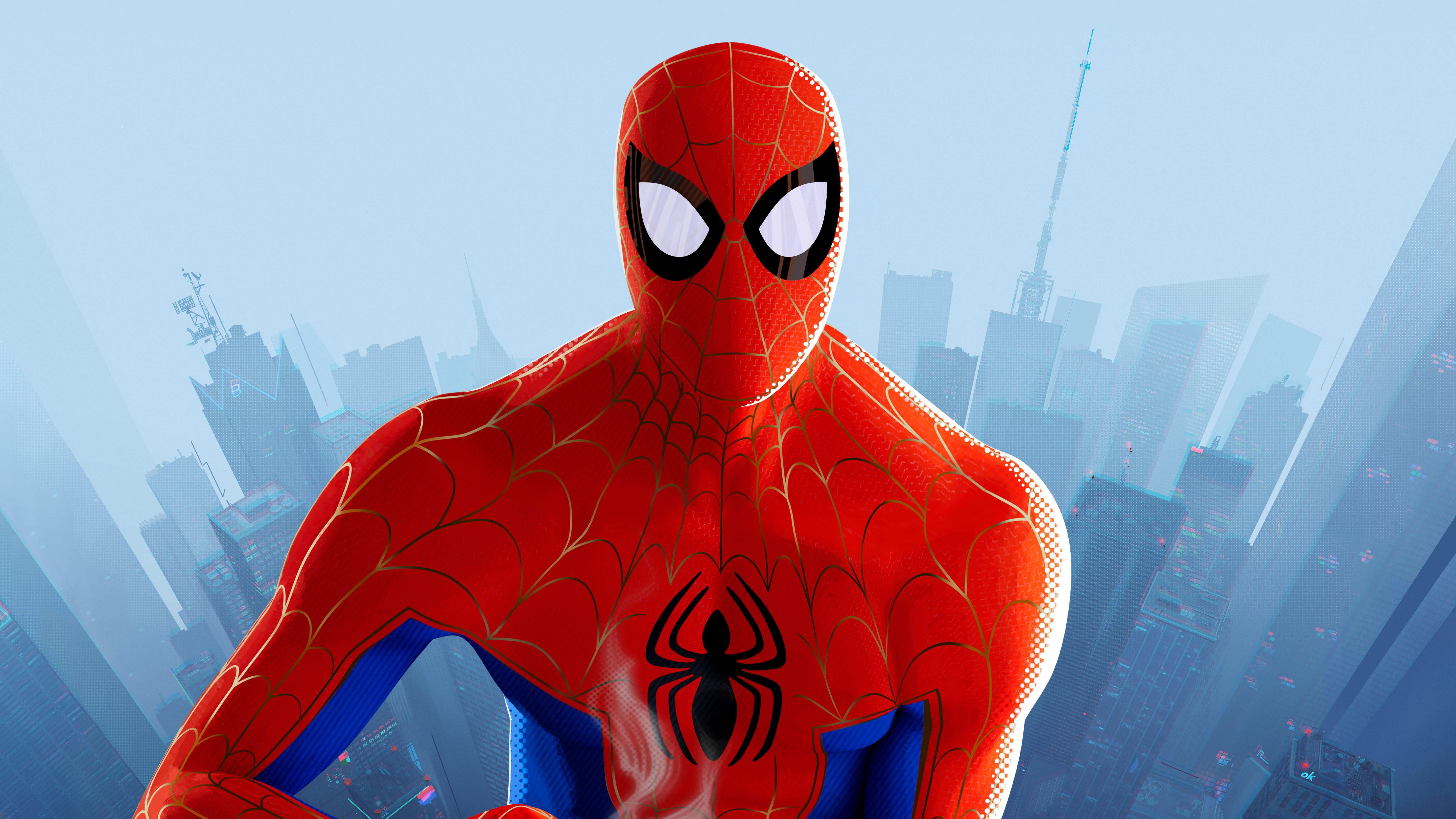 Peter Parker In Spiderman Into The Spider Verse Movie Wallpaper & Background Download