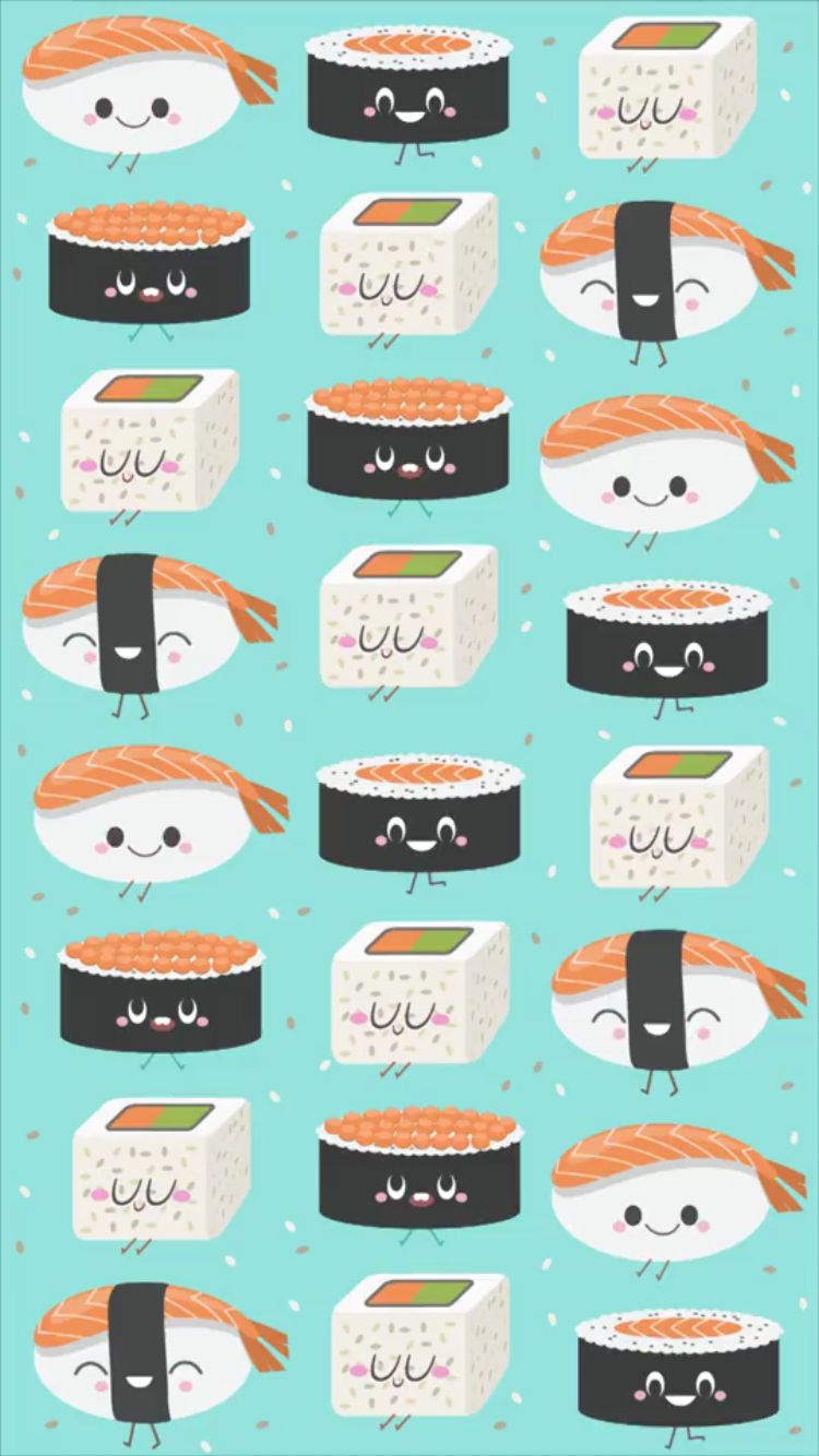 sushi #wallpaper. Sushi art, Cute wallpaper, Cute background