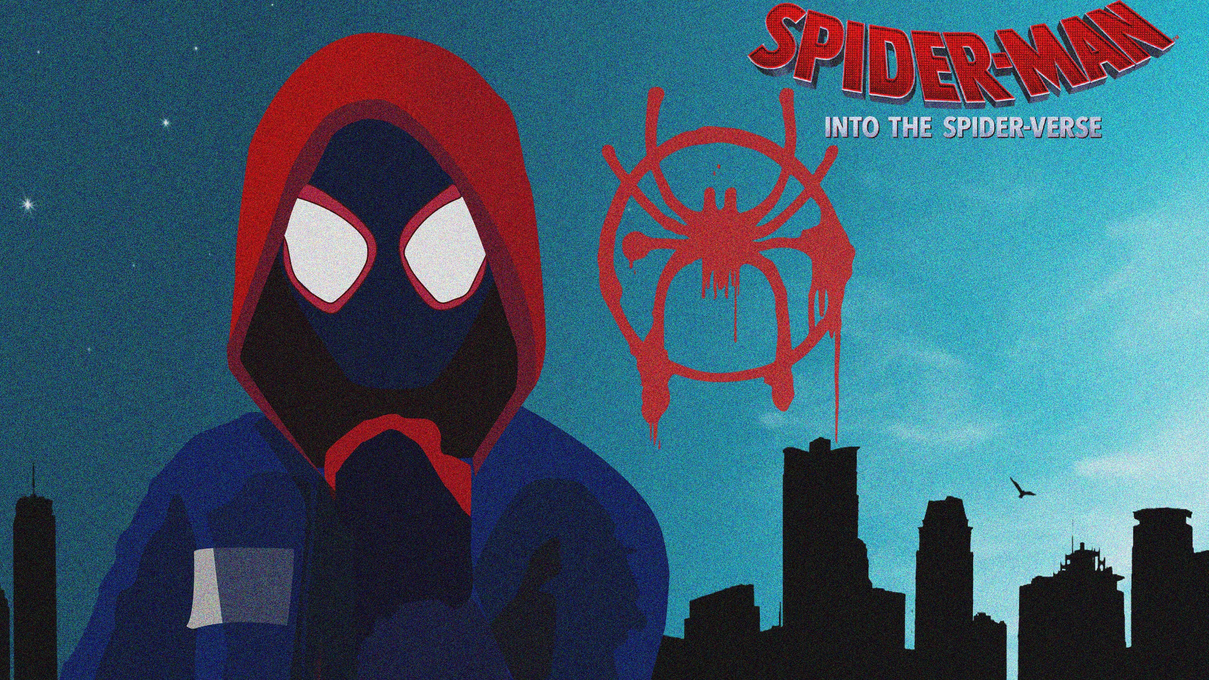 Spider Man Into The Spider Verse 4K Wallpaper