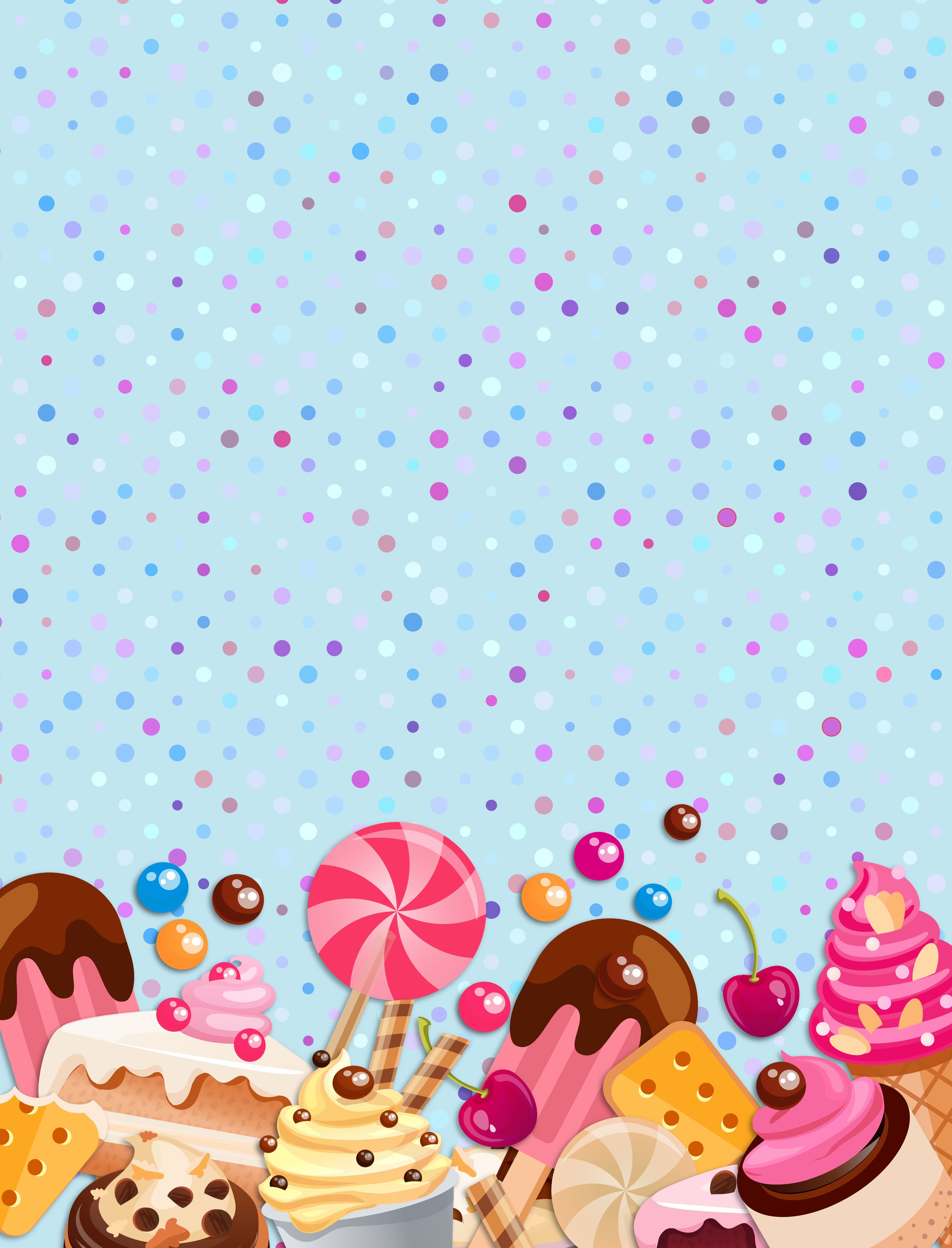 Vector Cartoon Fantasy Candy Background. Candy background, Cute wallpaper, Candy theme