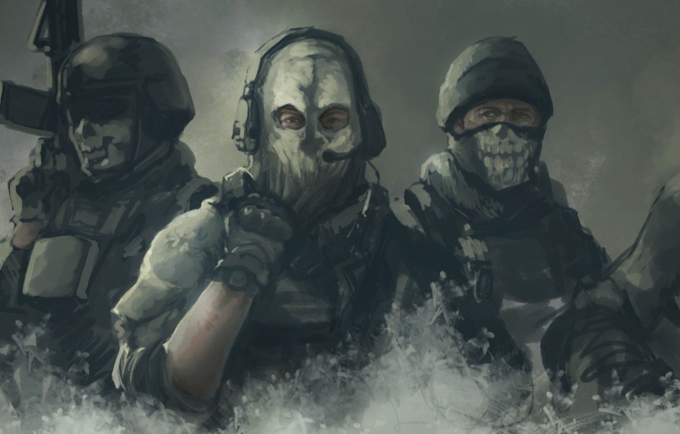 Wallpaper mask, call of duty, art, special forces, Call of Duty: Ghosts, ghosts image for desktop, section игры