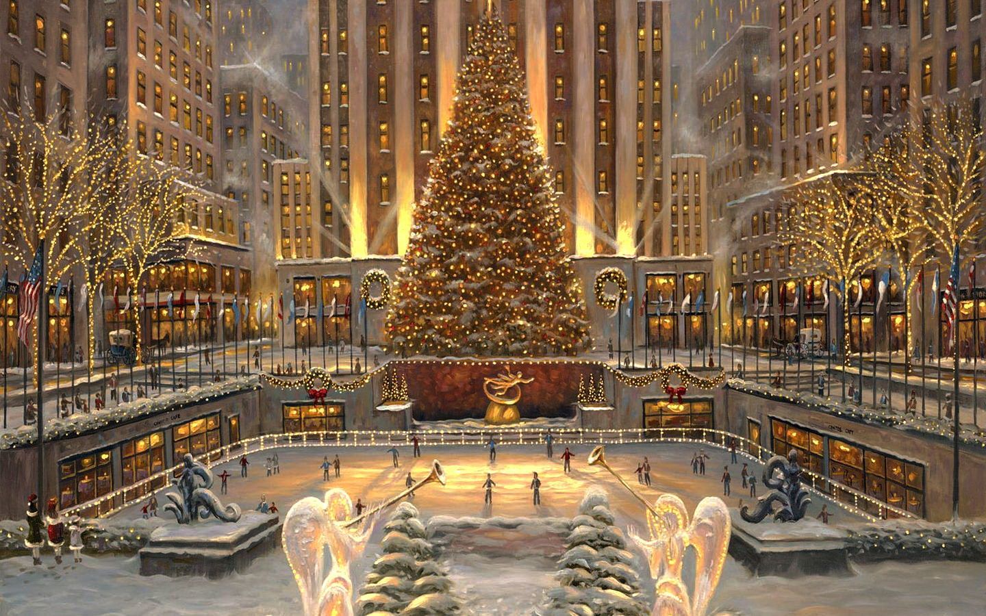 Rockefeller Center Christmas Wallpaper Free Rockefeller Center Christmas Background