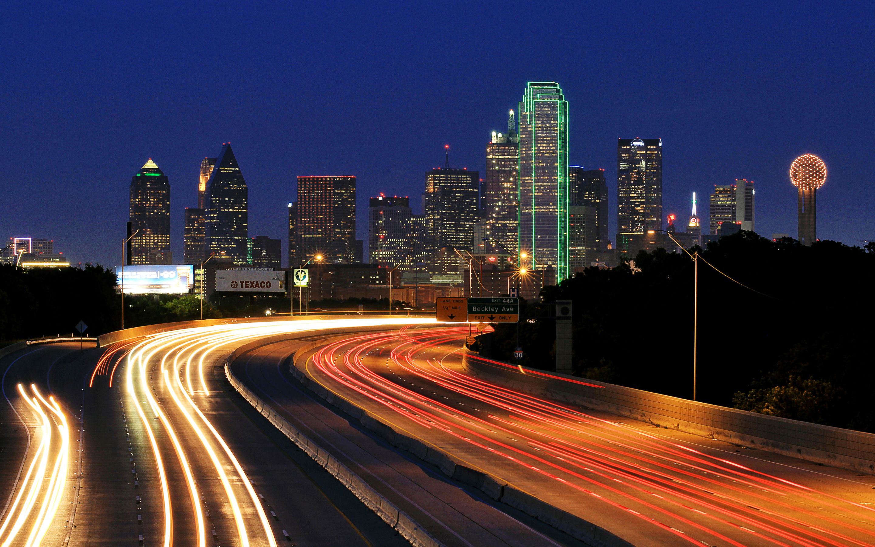 Dallas Texas Lights Skyscrapers Macbook Pro Retina Wallpaper, HD City 4K Wallpaper, Image, Photo and Background