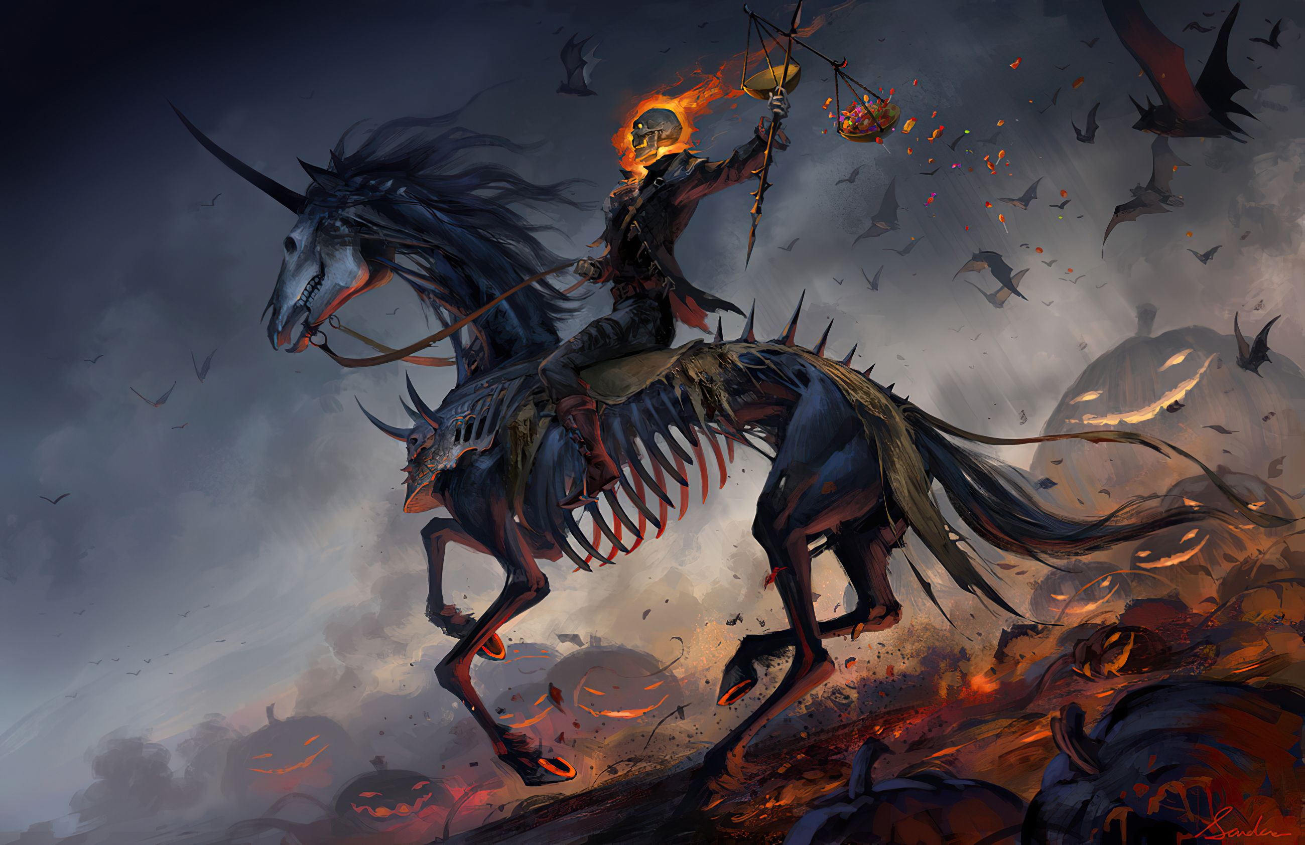 1242x2688 Ghost Rider Horse Riding Iphone XS MAX Wallpaper, HD Superheroes ...