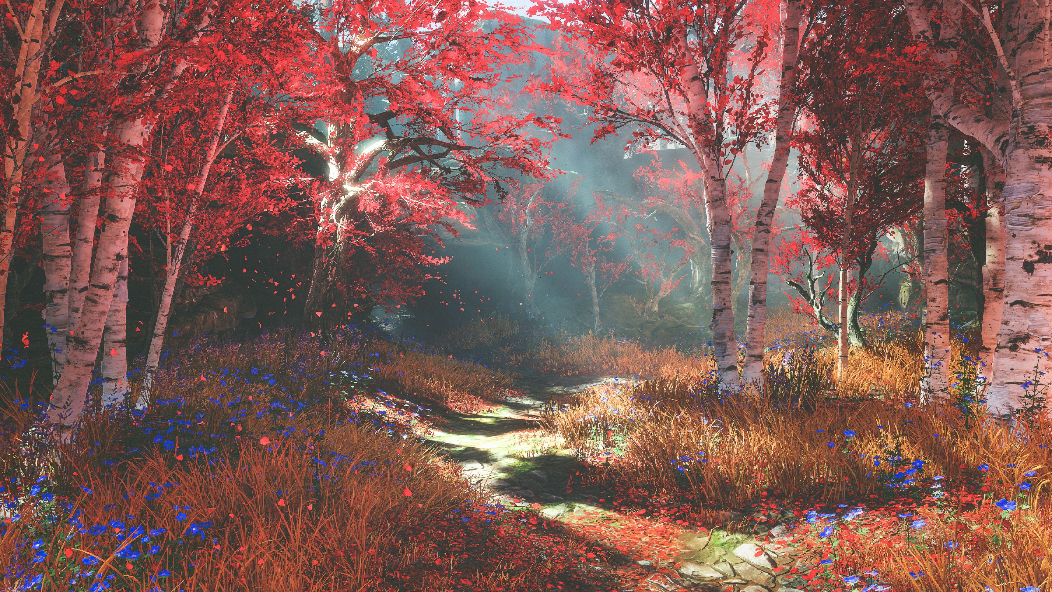 God Of War 4 Autumn Nature 4k 1024x768 Resolution HD 4k Wallpaper, Image, Background, Photo and Picture