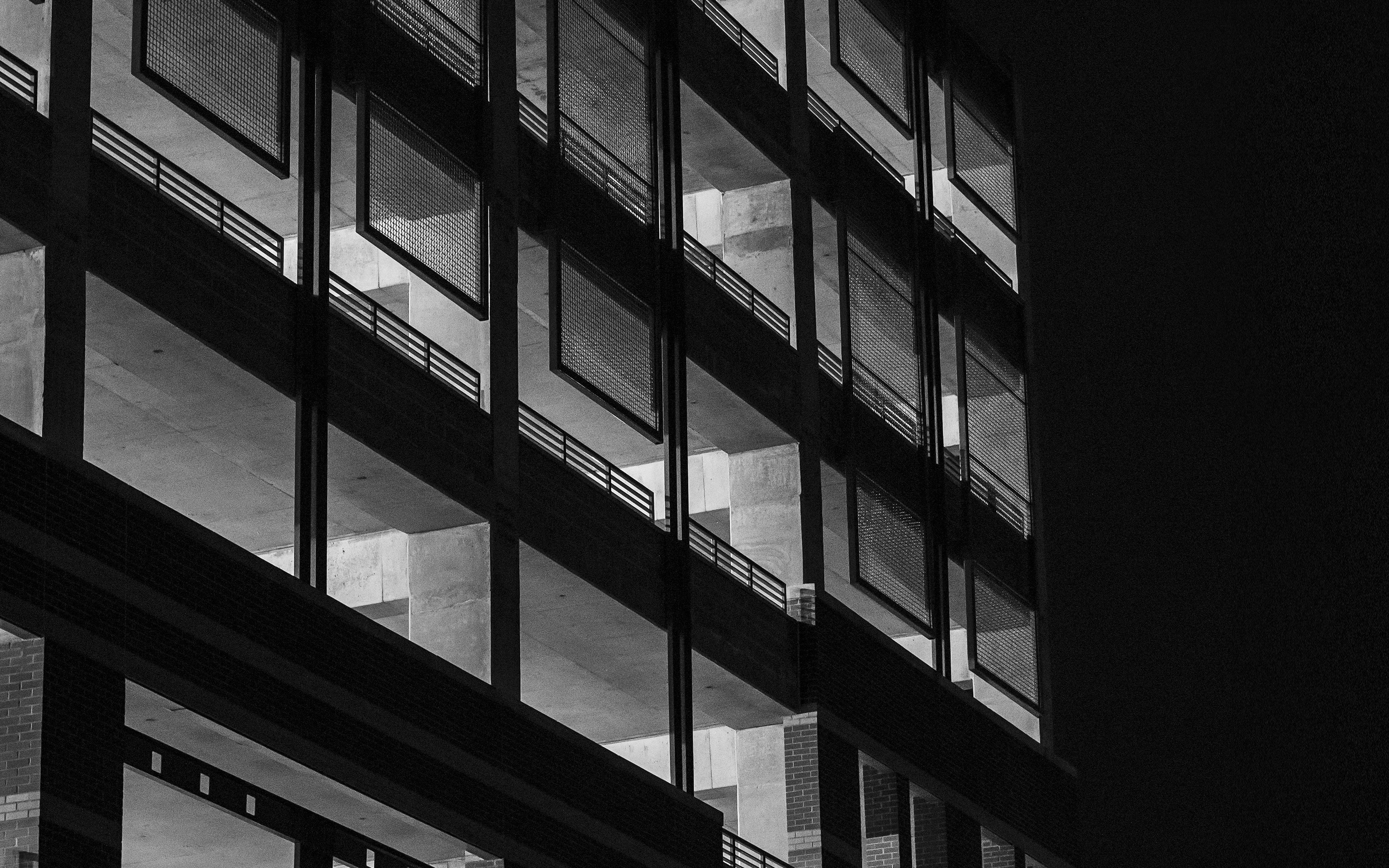4K Black and White Abstract Architecture WallpaperK Wallpaper