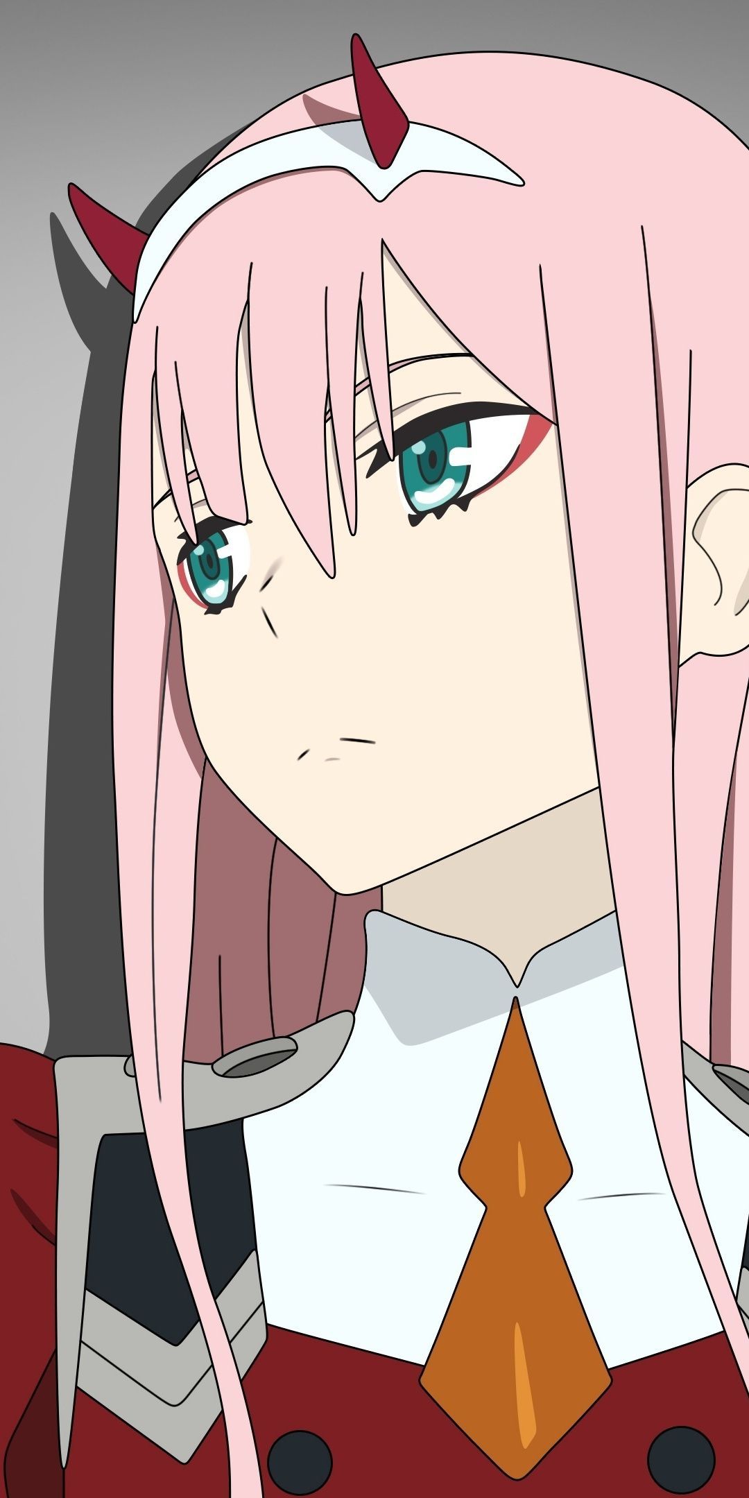 Download 1080x2160 wallpaper Curious, cute, zero two, looking away, Darling in the franxx, Honor 7X, Honor. Zero two, Darling in the franxx, Cute anime character