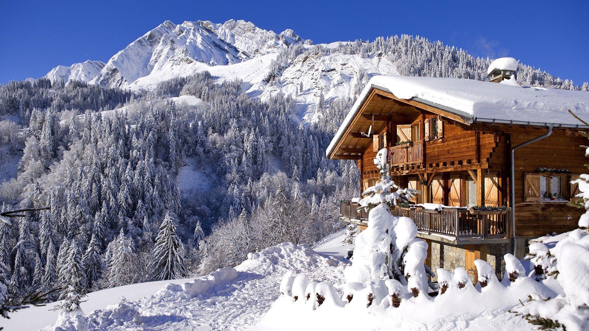 Winter House In Snow HD Wallpaperx1080