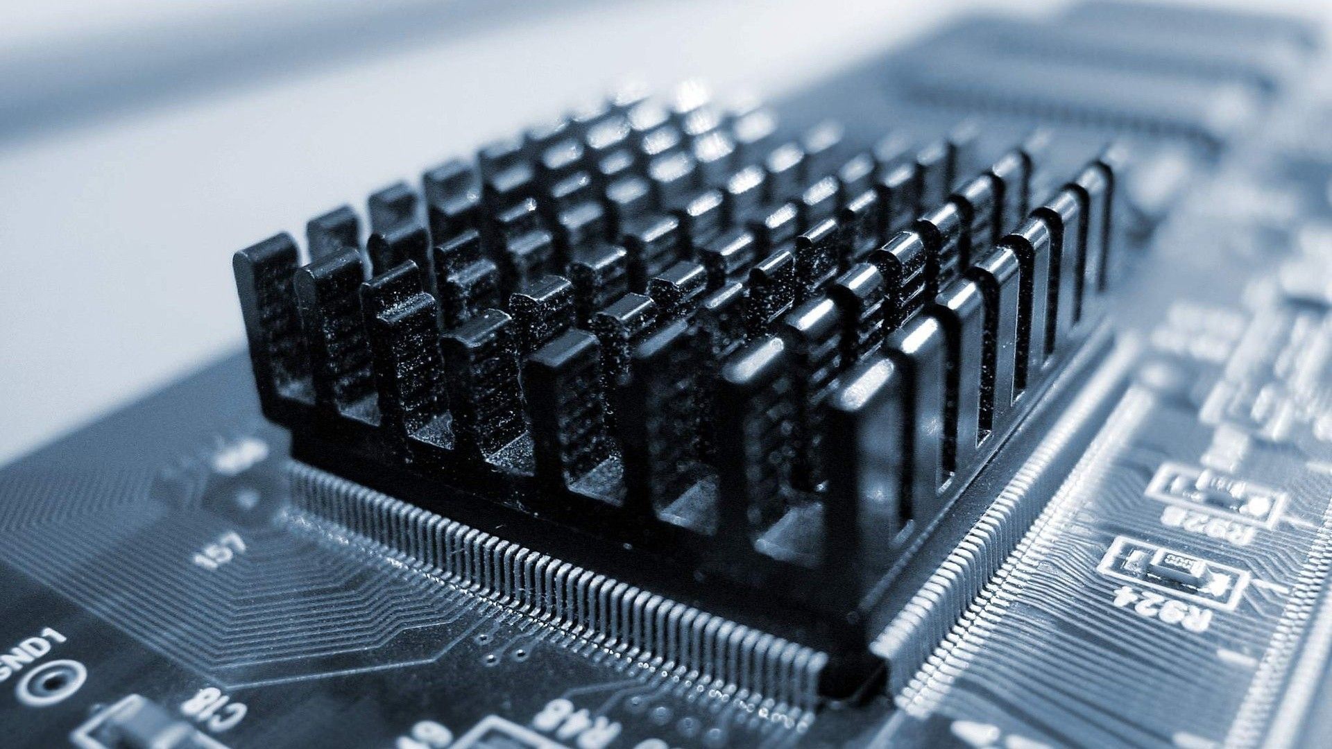 Computers electronics macro chips integrated circuit heatsinks processor wallpaperx1080