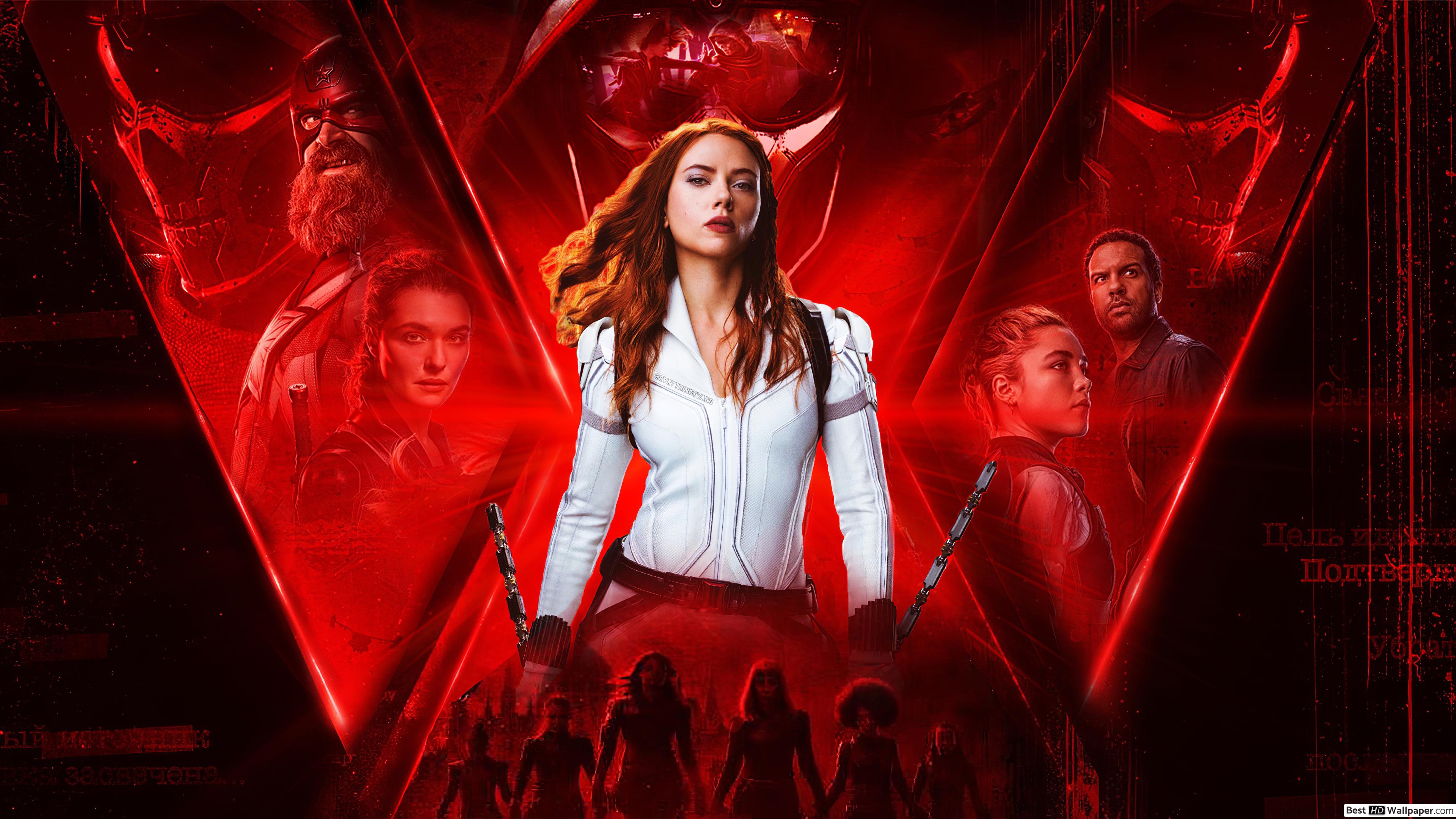 Black Widow white suit HD wallpaper download