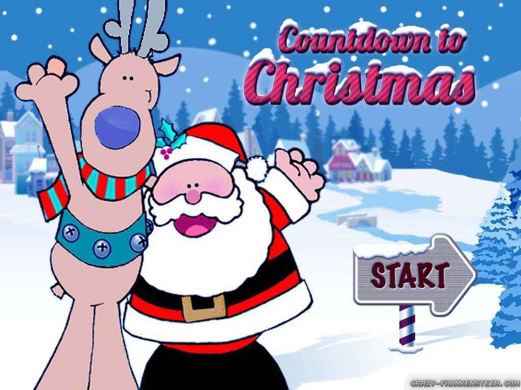 Santa Christmas Countdown Wallpaper 1024×768