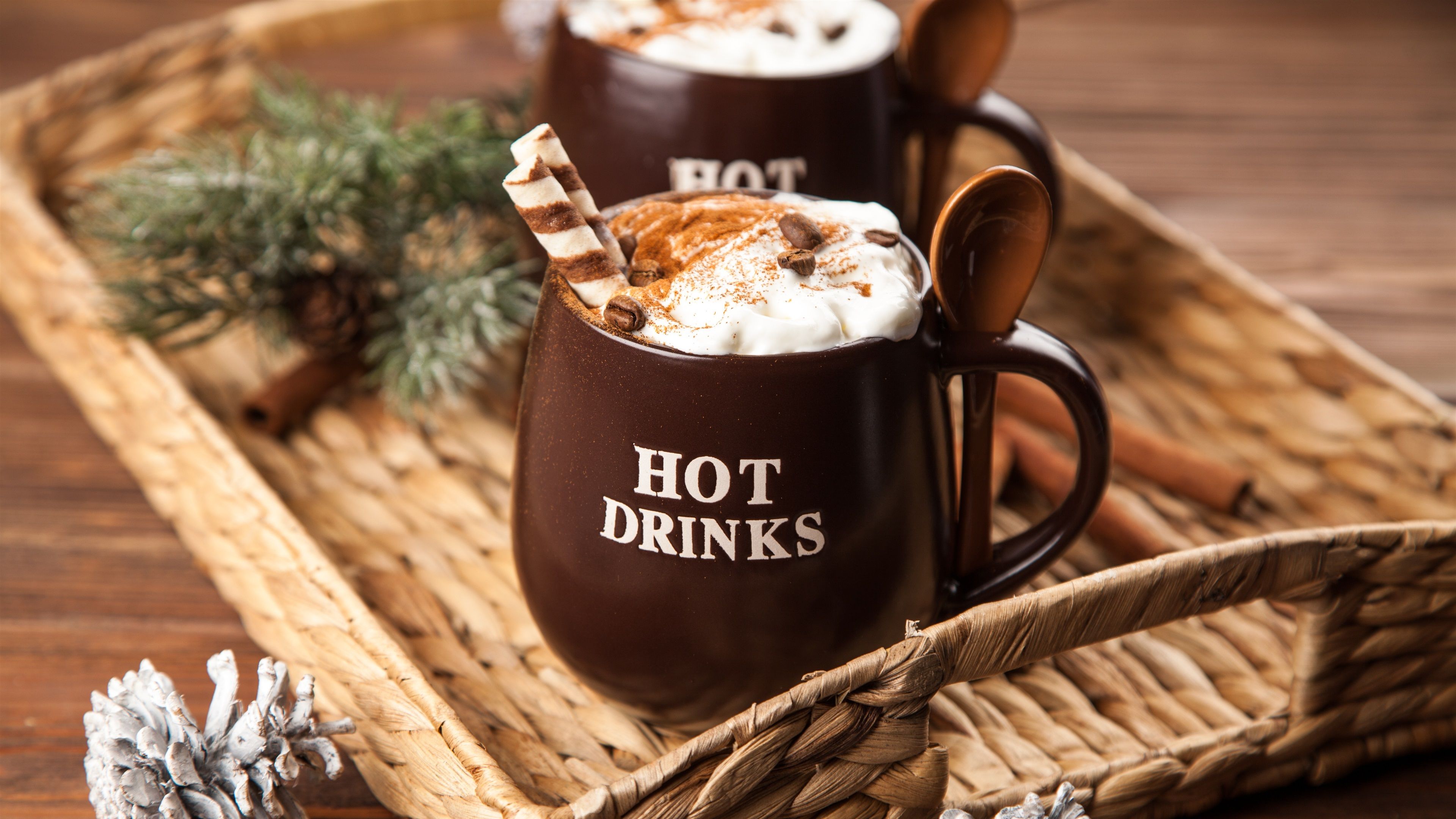 Wallpaper Hot drinks, coffee, cups 3840x2160 UHD 4K Picture, Image